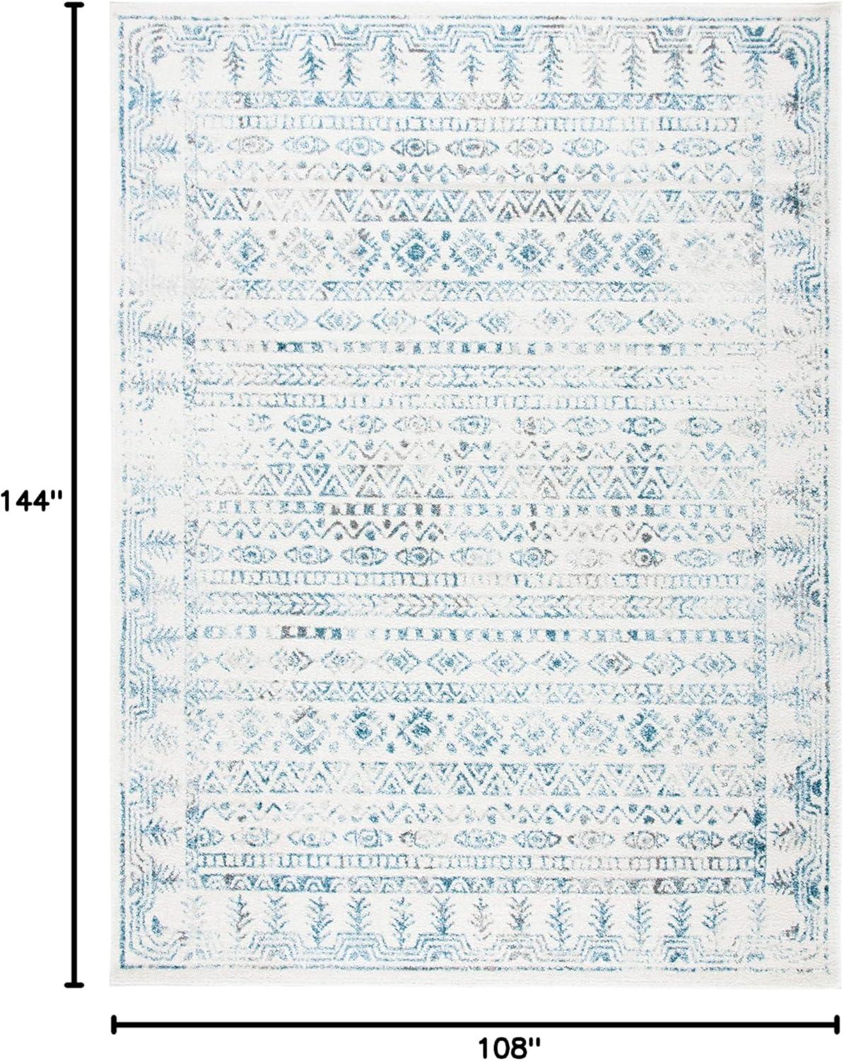 image:imageSAFAVIEH Area Rug 8x10 Tulum Collection Large Ivory amp Grey Moroccan Boho Distressed Design NonShedding amp Easy to Clean Ideal for Living Room Bedroom Dining Space TUL271AIvoryTeal