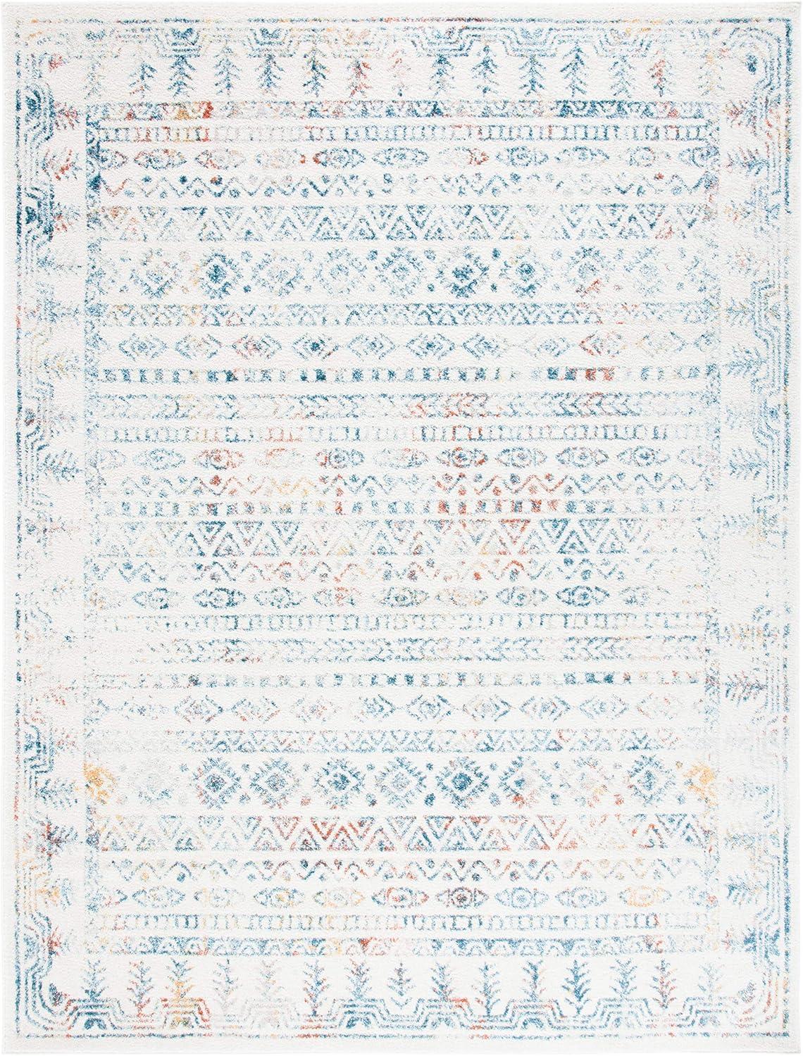 image:imageSAFAVIEH Area Rug 8x10 Tulum Collection Large Ivory amp Grey Moroccan Boho Distressed Design NonShedding amp Easy to Clean Ideal for Living Room Bedroom Dining Space TUL271AIvoryRust