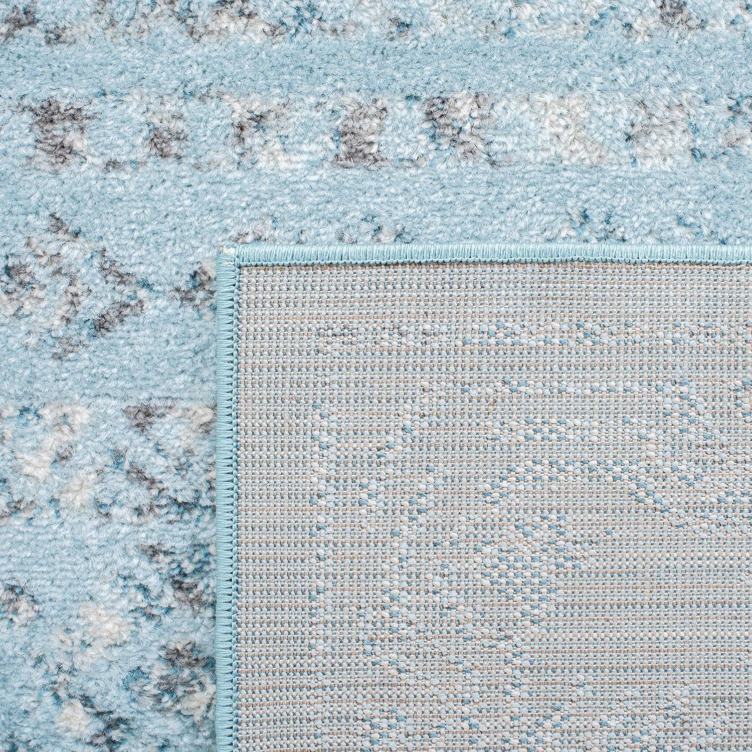 image:imageSAFAVIEH Area Rug 8x10 Tulum Collection Large Ivory amp Grey Moroccan Boho Distressed Design NonShedding amp Easy to Clean Ideal for Living Room Bedroom Dining Space TUL271AAqua BlueDark Grey