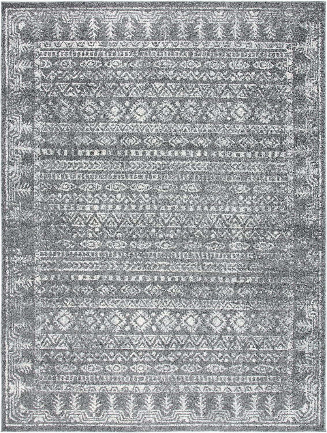 image:imageSAFAVIEH Area Rug 8x10 Tulum Collection Large Ivory amp Grey Moroccan Boho Distressed Design NonShedding amp Easy to Clean Ideal for Living Room Bedroom Dining Space TUL271ADark GreyIvory