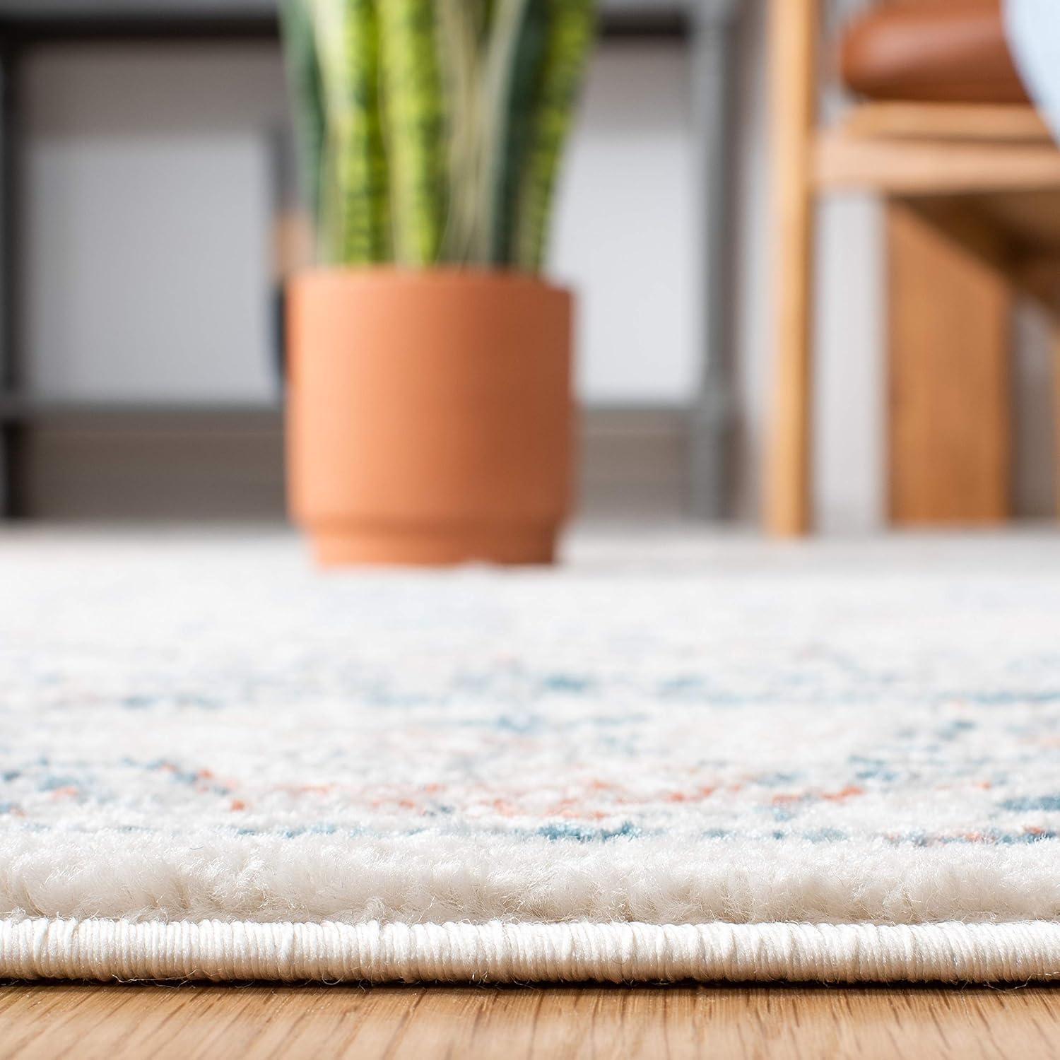 image:imageSAFAVIEH Area Rug 8x10 Tulum Collection Large Ivory amp Grey Moroccan Boho Distressed Design NonShedding amp Easy to Clean Ideal for Living Room Bedroom Dining Space TUL271AIvoryRust