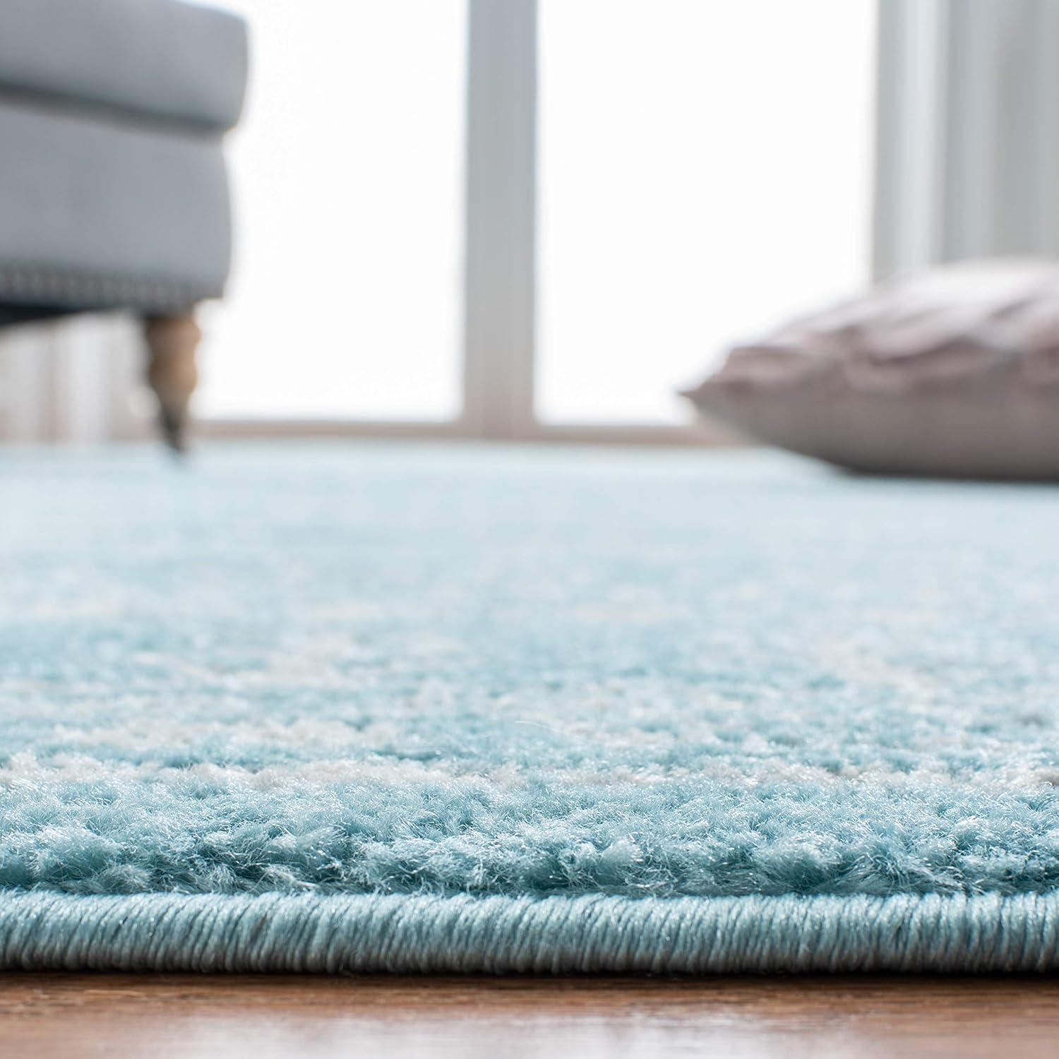 image:imageSAFAVIEH Area Rug 8x10 Tulum Collection Large Ivory amp Grey Moroccan Boho Distressed Design NonShedding amp Easy to Clean Ideal for Living Room Bedroom Dining Space TUL271AAquaIvory