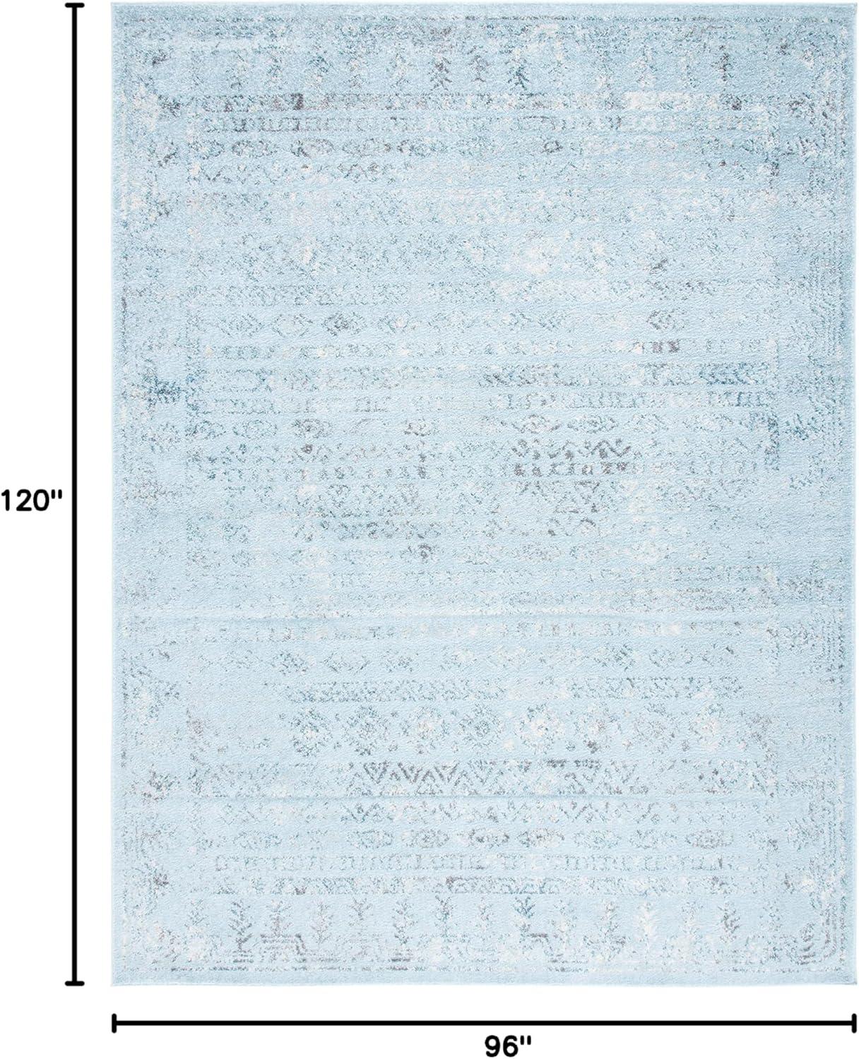 image:imageSAFAVIEH Area Rug 8x10 Tulum Collection Large Ivory amp Grey Moroccan Boho Distressed Design NonShedding amp Easy to Clean Ideal for Living Room Bedroom Dining Space TUL271AAqua BlueDark Grey