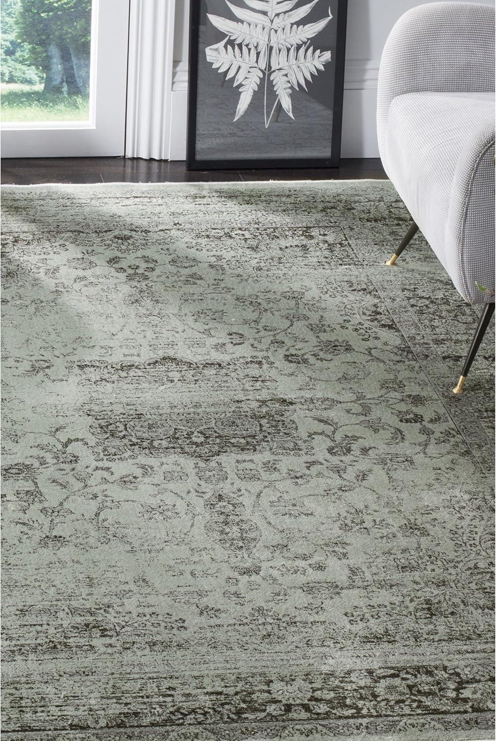 image:imageSAFAVIEH Area Rug 8x10 Vintage Collection Large Warm Beige Viscose Distressed Design Slip Resistant Ideal for Living Room Bedroom Office Dining Space VTG113660Spruce