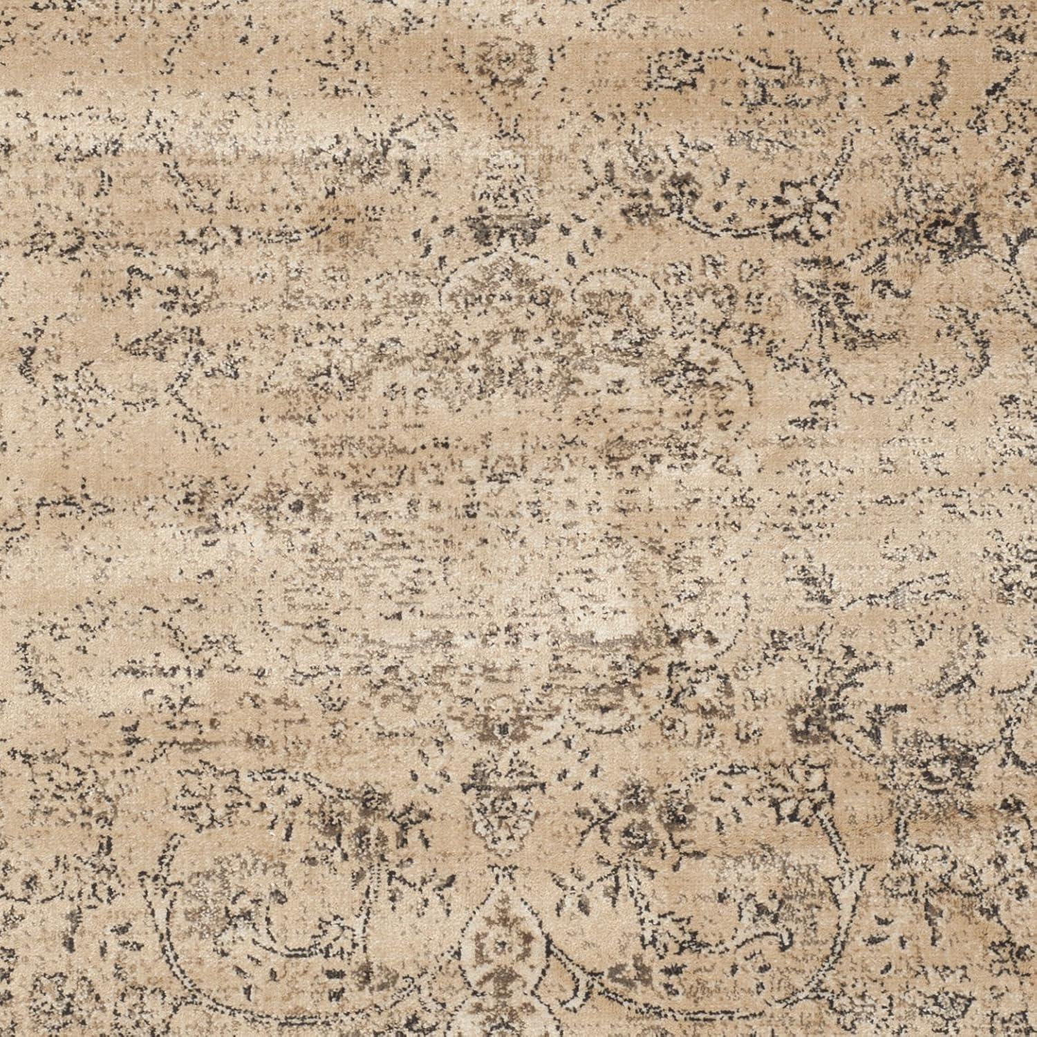 image:imageSAFAVIEH Area Rug 8x10 Vintage Collection Large Warm Beige Viscose Distressed Design Slip Resistant Ideal for Living Room Bedroom Office Dining Space VTG113660Warm Beige
