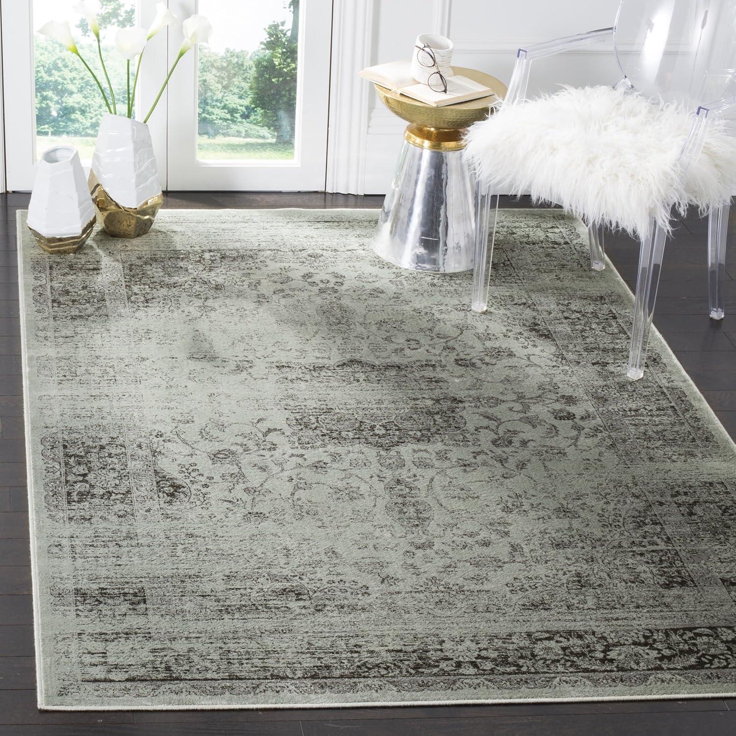 image:imageSAFAVIEH Area Rug 8x10 Vintage Collection Large Warm Beige Viscose Distressed Design Slip Resistant Ideal for Living Room Bedroom Office Dining Space VTG113660Spruce