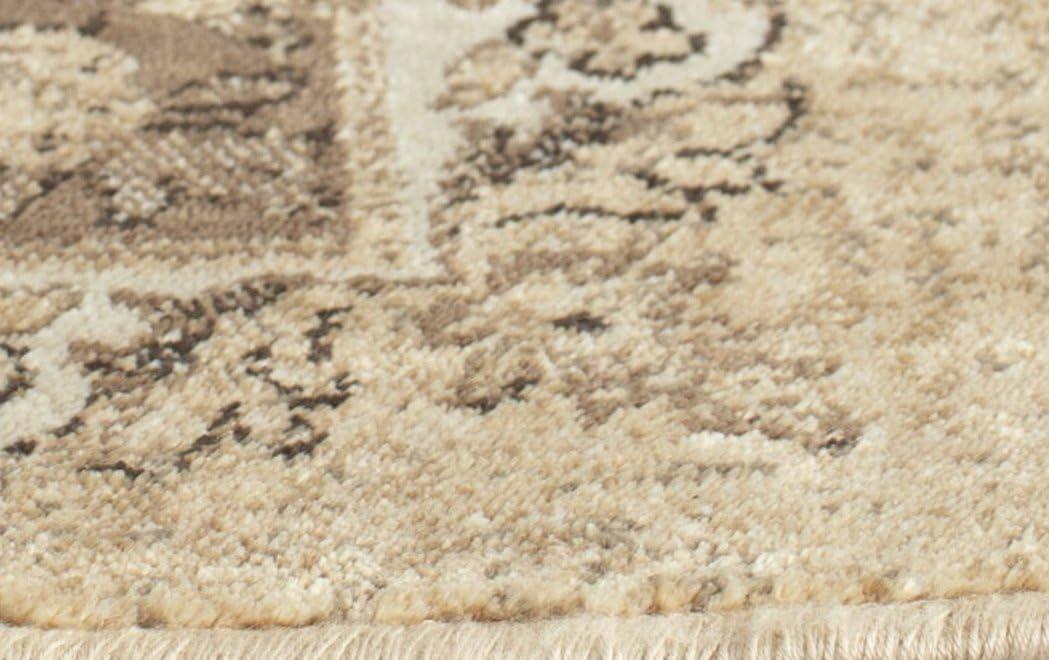 image:imageSAFAVIEH Area Rug 8x10 Vintage Collection Large Warm Beige Viscose Distressed Design Slip Resistant Ideal for Living Room Bedroom Office Dining Space VTG113660Warm Beige