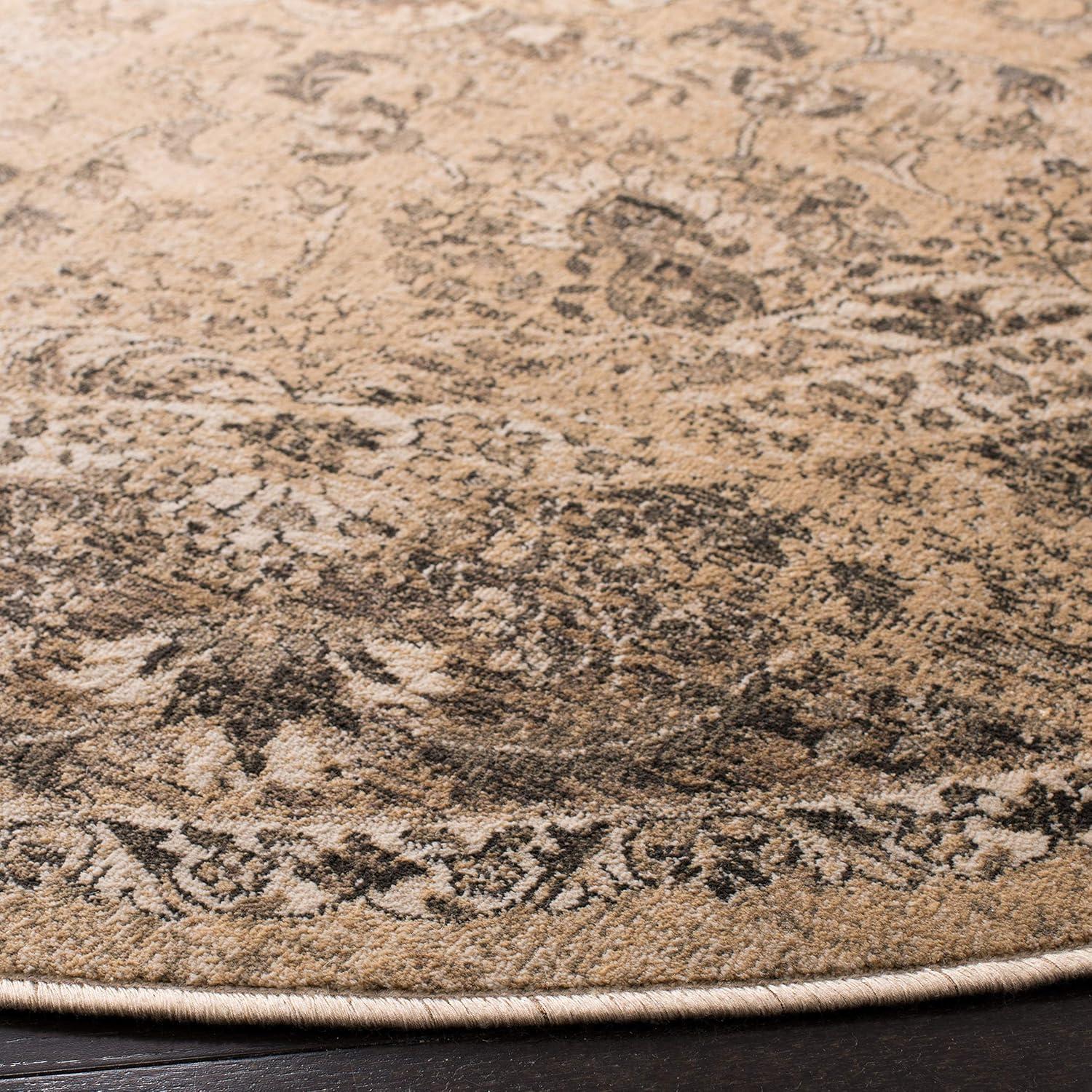 image:imageSAFAVIEH Area Rug 8x10 Vintage Collection Large Warm Beige Viscose Distressed Design Slip Resistant Ideal for Living Room Bedroom Office Dining Space VTG113660Warm Beige