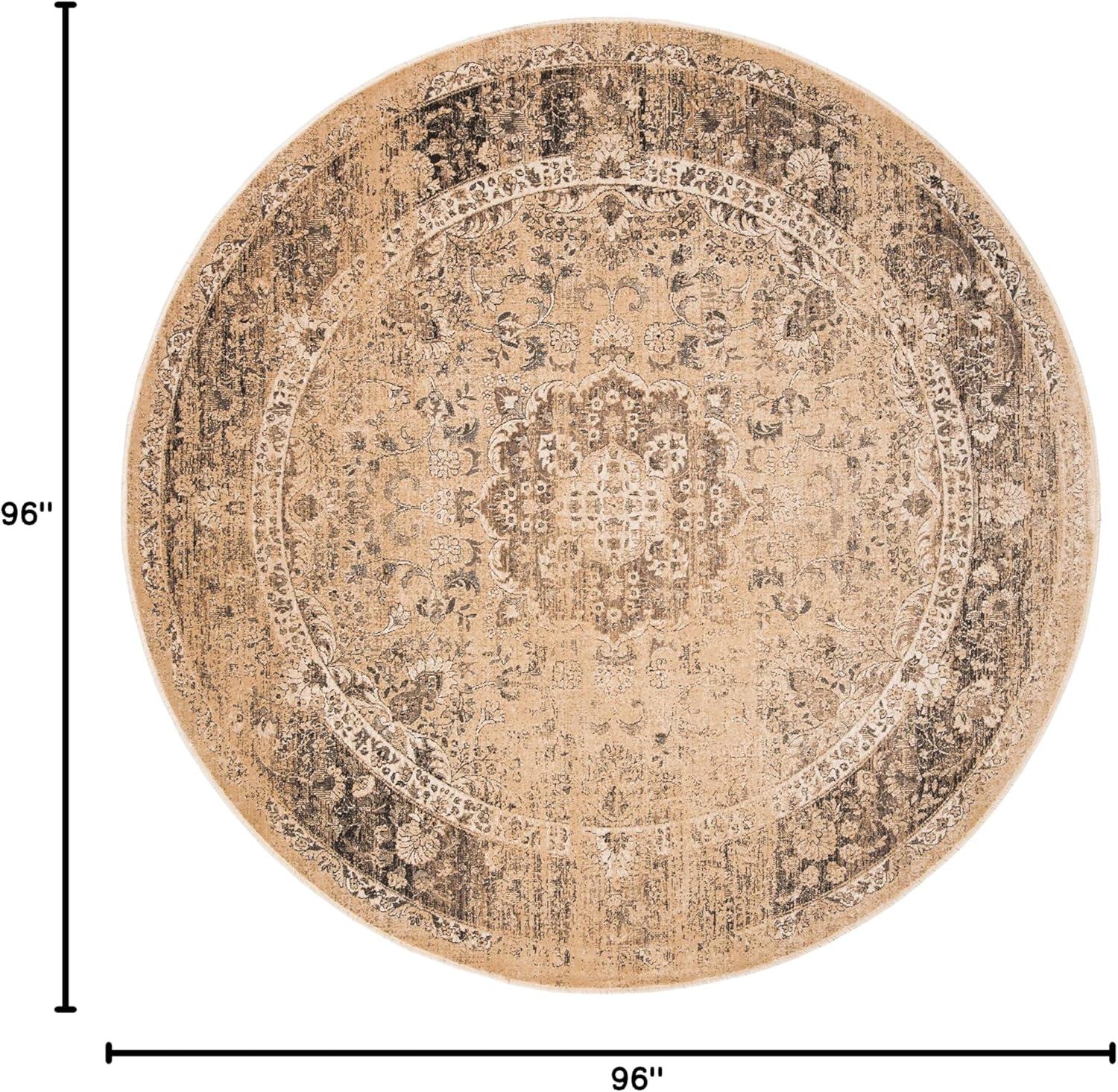 image:imageSAFAVIEH Area Rug 8x10 Vintage Collection Large Warm Beige Viscose Distressed Design Slip Resistant Ideal for Living Room Bedroom Office Dining Space VTG113660Warm Beige