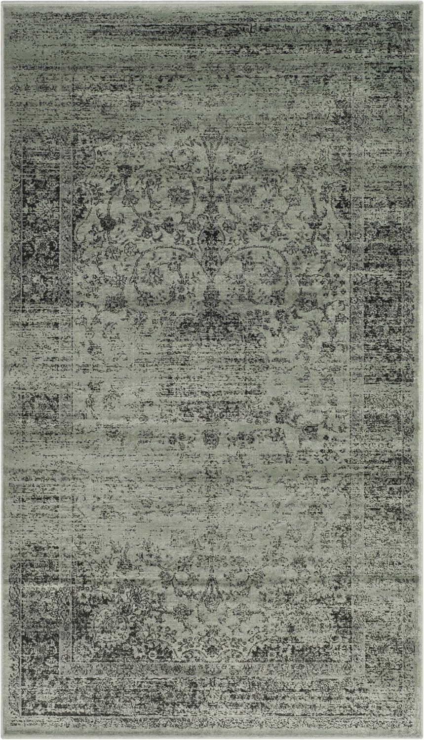 image:imageSAFAVIEH Area Rug 8x10 Vintage Collection Large Warm Beige Viscose Distressed Design Slip Resistant Ideal for Living Room Bedroom Office Dining Space VTG113660Spruce