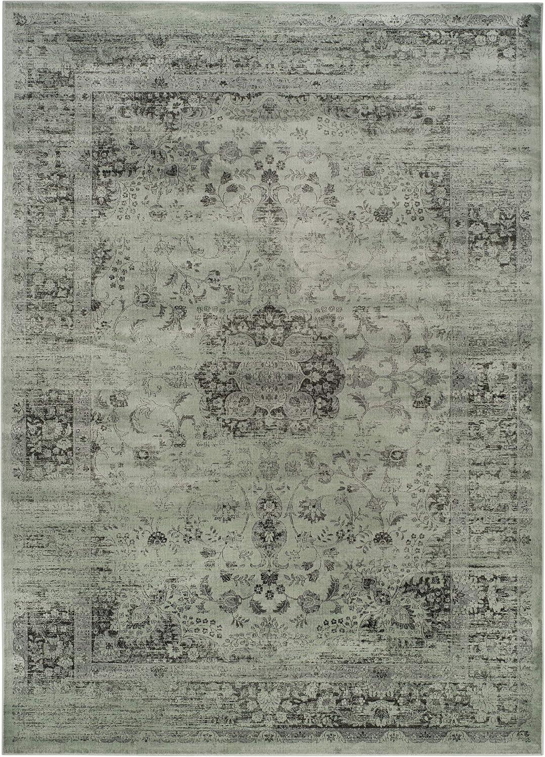 image:imageSAFAVIEH Area Rug 8x10 Vintage Collection Large Warm Beige Viscose Distressed Design Slip Resistant Ideal for Living Room Bedroom Office Dining Space VTG113660Spruce