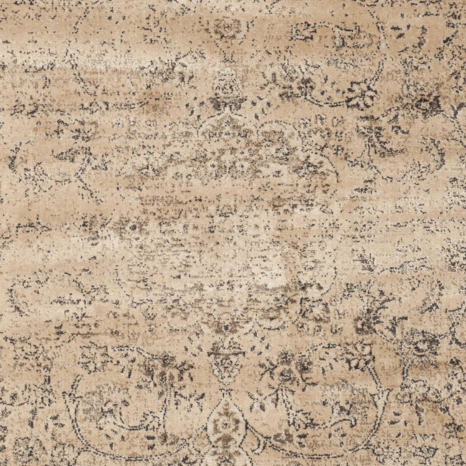 image:imageSAFAVIEH Area Rug 8x10 Vintage Collection Large Warm Beige Viscose Distressed Design Slip Resistant Ideal for Living Room Bedroom Office Dining Space VTG113660Warm Beige