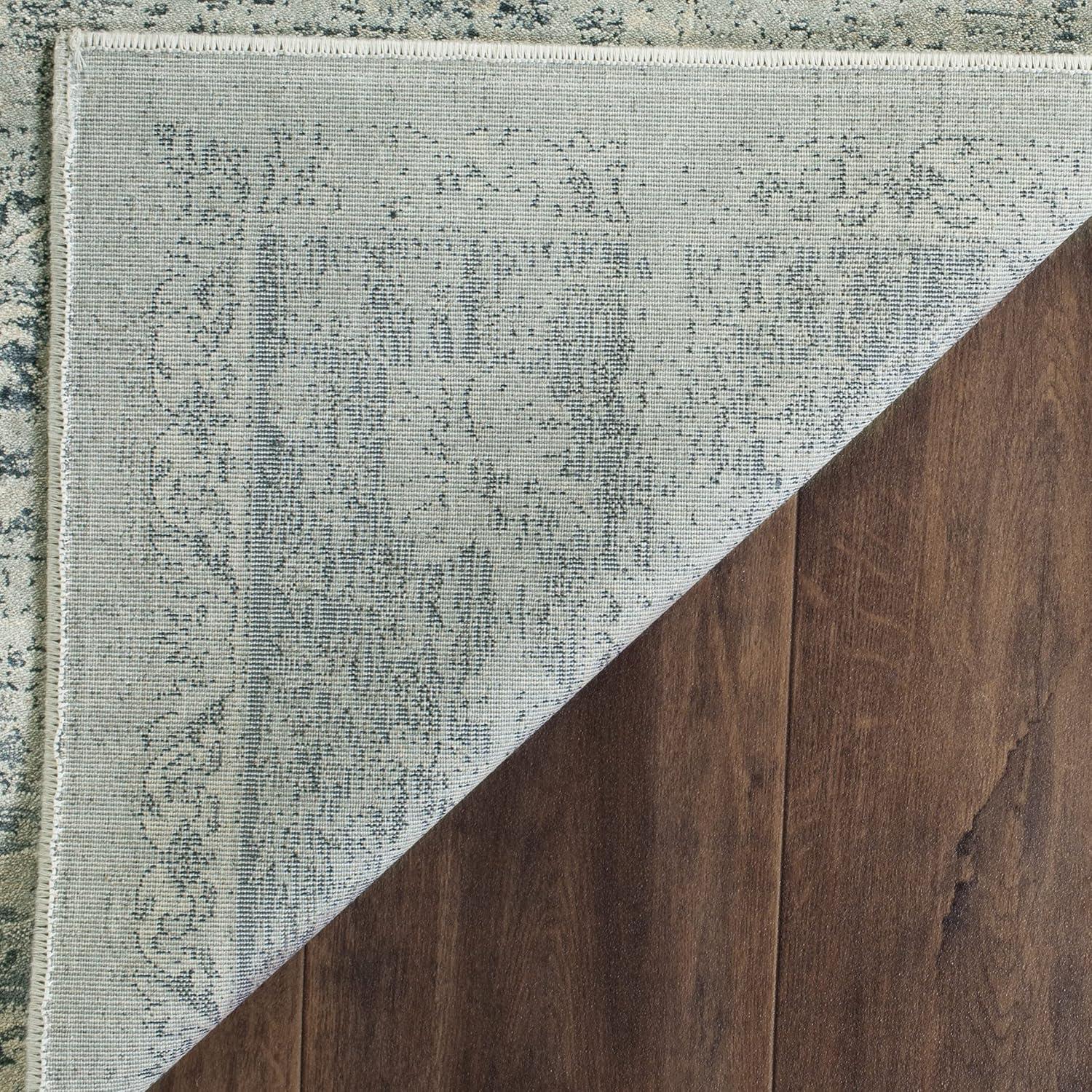 image:imageSAFAVIEH Area Rug 8x10 Vintage Collection Large Warm Beige Viscose Distressed Design Slip Resistant Ideal for Living Room Bedroom Office Dining Space VTG113660Light Blue