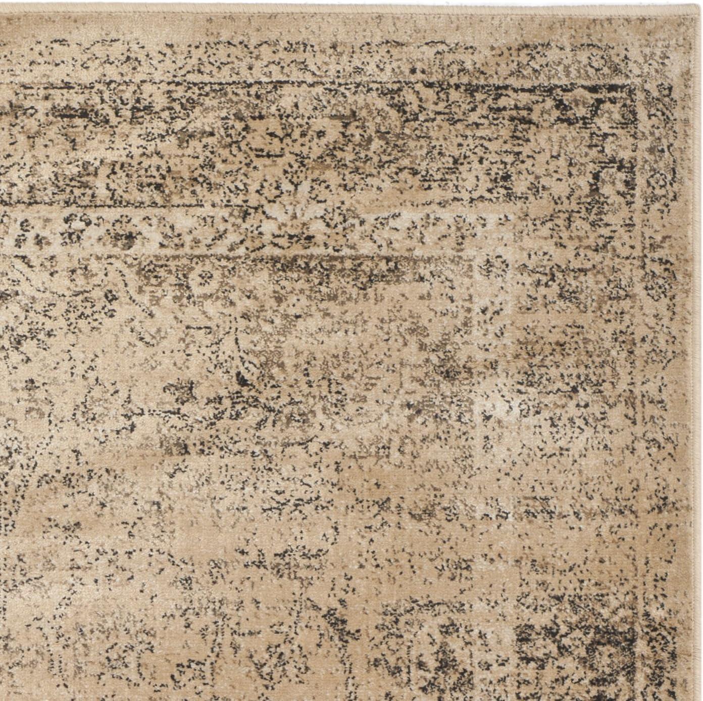 image:imageSAFAVIEH Area Rug 8x10 Vintage Collection Large Warm Beige Viscose Distressed Design Slip Resistant Ideal for Living Room Bedroom Office Dining Space VTG113660Warm Beige