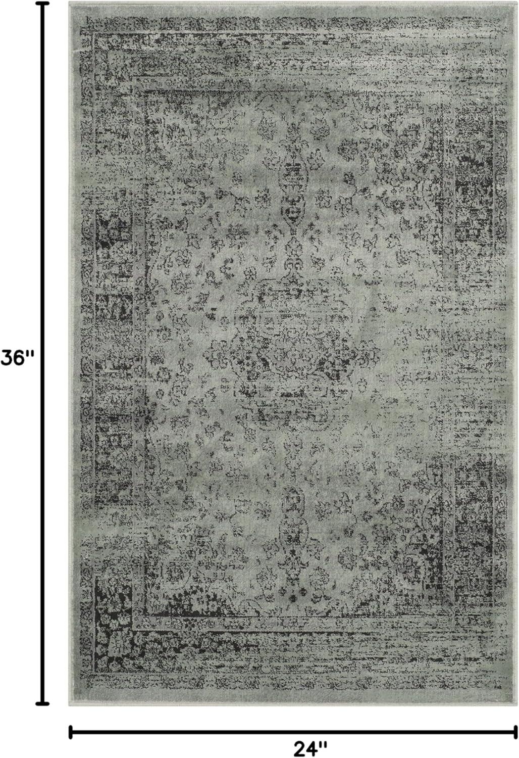 image:imageSAFAVIEH Area Rug 8x10 Vintage Collection Large Warm Beige Viscose Distressed Design Slip Resistant Ideal for Living Room Bedroom Office Dining Space VTG113660Spruce