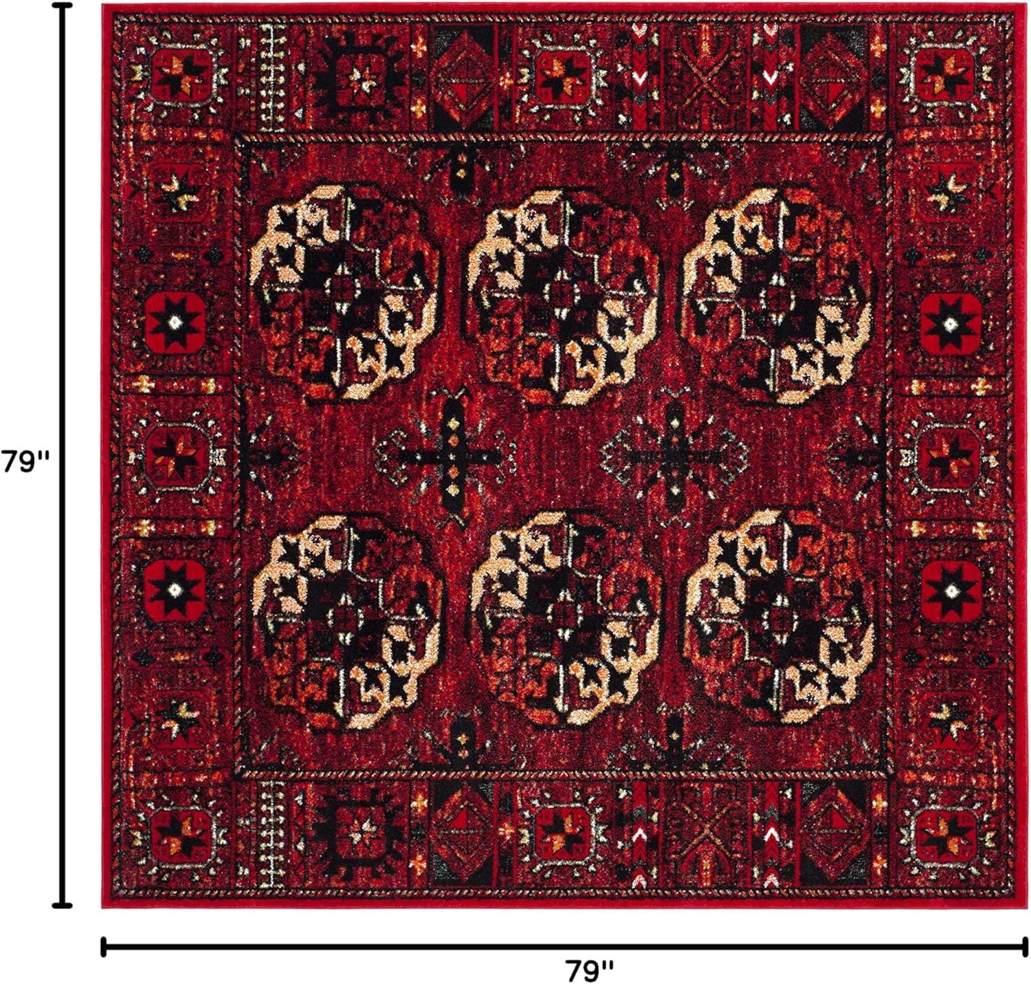 image:imageSAFAVIEH Area Rug 8x10 Vintage Hamadan Collection Large Blue amp Multi Oriental Traditional Persian Design NonShedding amp Easy Cleaning Ideal for Living Room Bedroom Dining Space VTH212DRedMulti
