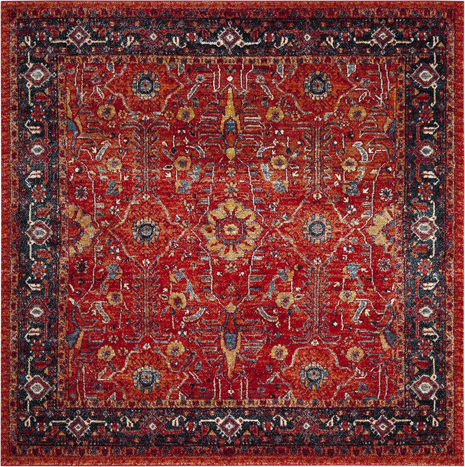 image:imageSAFAVIEH Area Rug 8x10 Vintage Hamadan Collection Large Orange amp Navy Oriental Traditional Persian Design NonShedding amp Easy Cleaning Ideal for Living Room Bedroom Dining Space VTH220COrangeNavy