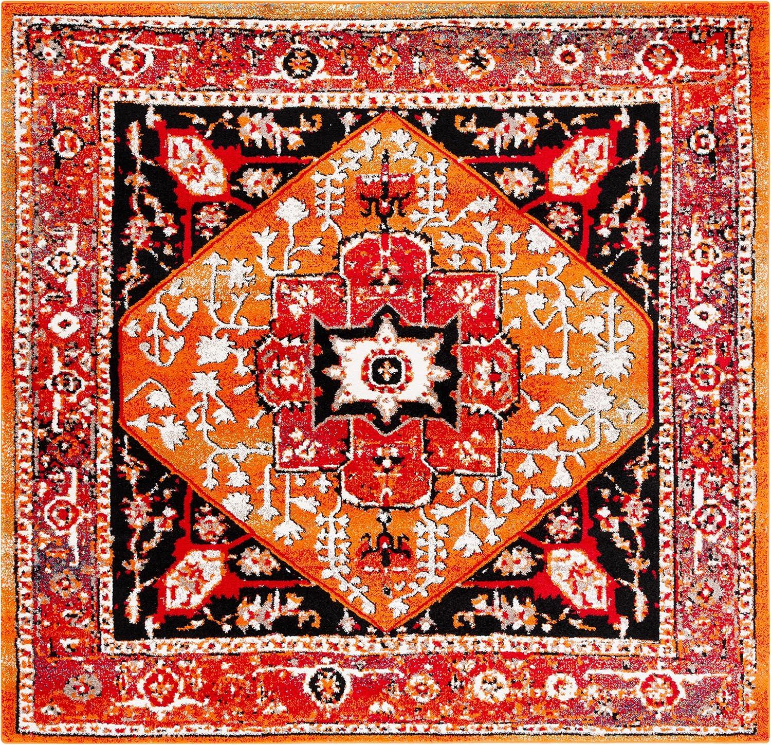 image:imageSAFAVIEH Area Rug 8x10 Vintage Hamadan Collection Large Red amp Orange Traditional Oriental Medallion Design NonShedding amp Easy Cleaning Ideal for Living Room Bedroom Dining Space VTH259PRedOrange