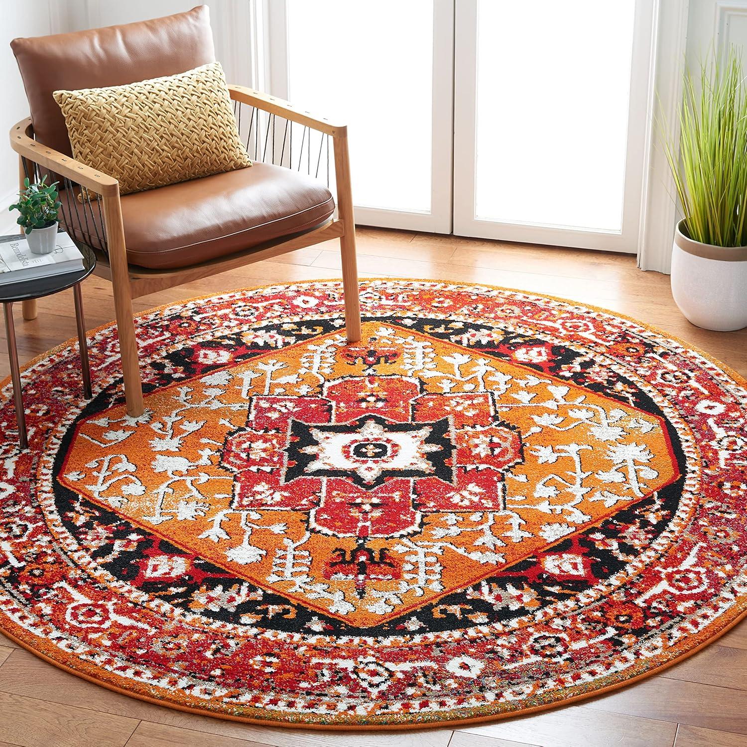 image:imageSAFAVIEH Area Rug 8x10 Vintage Hamadan Collection Large Red amp Orange Traditional Oriental Medallion Design NonShedding amp Easy Cleaning Ideal for Living Room Bedroom Dining Space VTH259PRedOrange