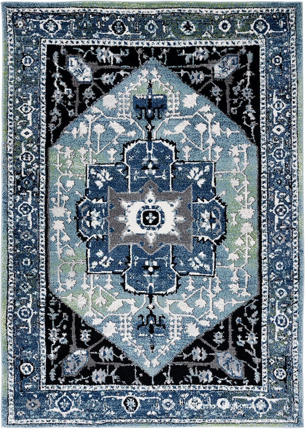 image:imageSAFAVIEH Area Rug 8x10 Vintage Hamadan Collection Large Red amp Orange Traditional Oriental Medallion Design NonShedding amp Easy Cleaning Ideal for Living Room Bedroom Dining Space VTH259PBlueLight Green