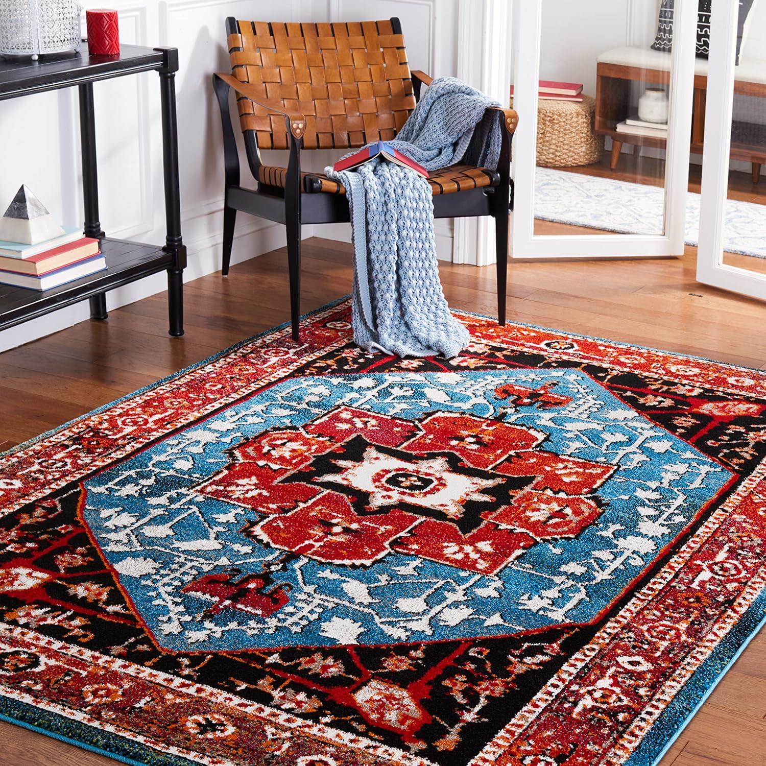 image:imageSAFAVIEH Area Rug 8x10 Vintage Hamadan Collection Large Red amp Orange Traditional Oriental Medallion Design NonShedding amp Easy Cleaning Ideal for Living Room Bedroom Dining Space VTH259PRedBlue