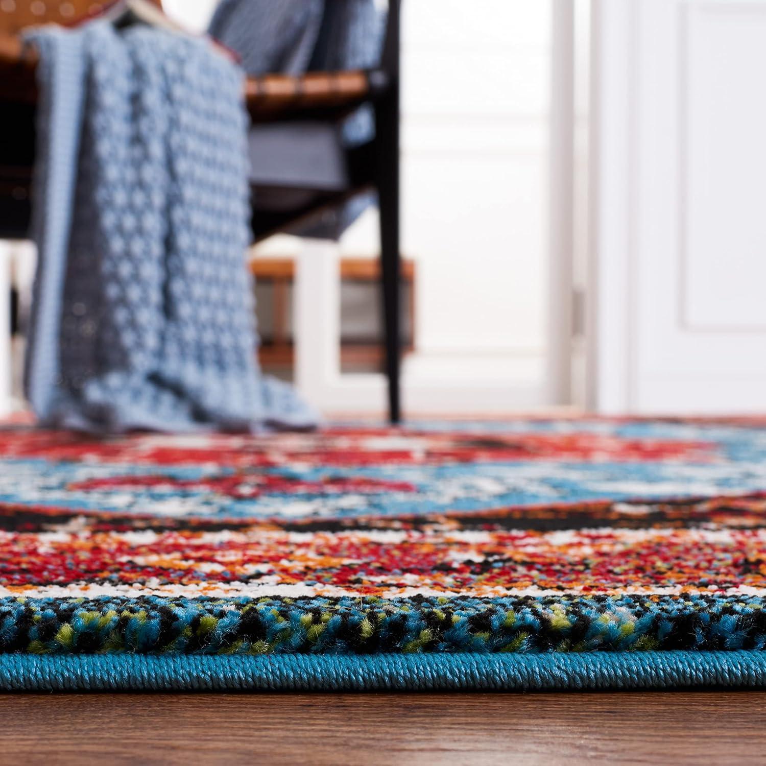 image:imageSAFAVIEH Area Rug 8x10 Vintage Hamadan Collection Large Red amp Orange Traditional Oriental Medallion Design NonShedding amp Easy Cleaning Ideal for Living Room Bedroom Dining Space VTH259PRedBlue