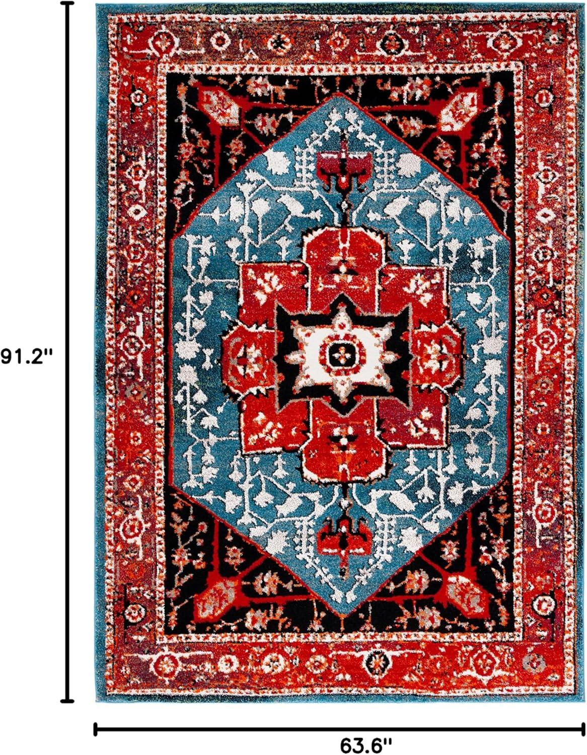 image:imageSAFAVIEH Area Rug 8x10 Vintage Hamadan Collection Large Red amp Orange Traditional Oriental Medallion Design NonShedding amp Easy Cleaning Ideal for Living Room Bedroom Dining Space VTH259PRedBlue