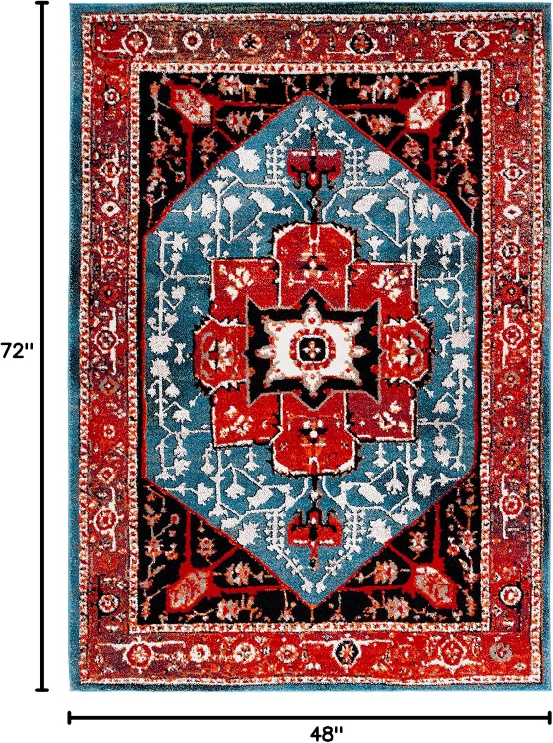 image:imageSAFAVIEH Area Rug 8x10 Vintage Hamadan Collection Large Red amp Orange Traditional Oriental Medallion Design NonShedding amp Easy Cleaning Ideal for Living Room Bedroom Dining Space VTH259PRedBlue
