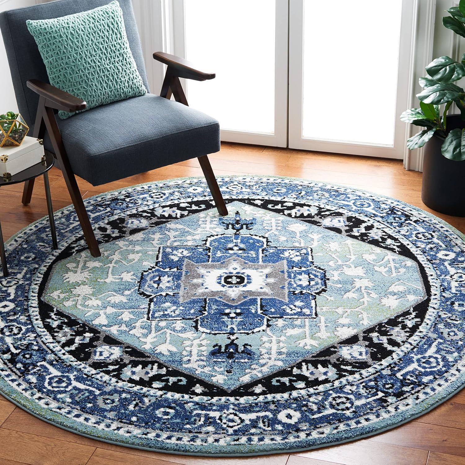 image:imageSAFAVIEH Area Rug 8x10 Vintage Hamadan Collection Large Red amp Orange Traditional Oriental Medallion Design NonShedding amp Easy Cleaning Ideal for Living Room Bedroom Dining Space VTH259PBlueLight Green