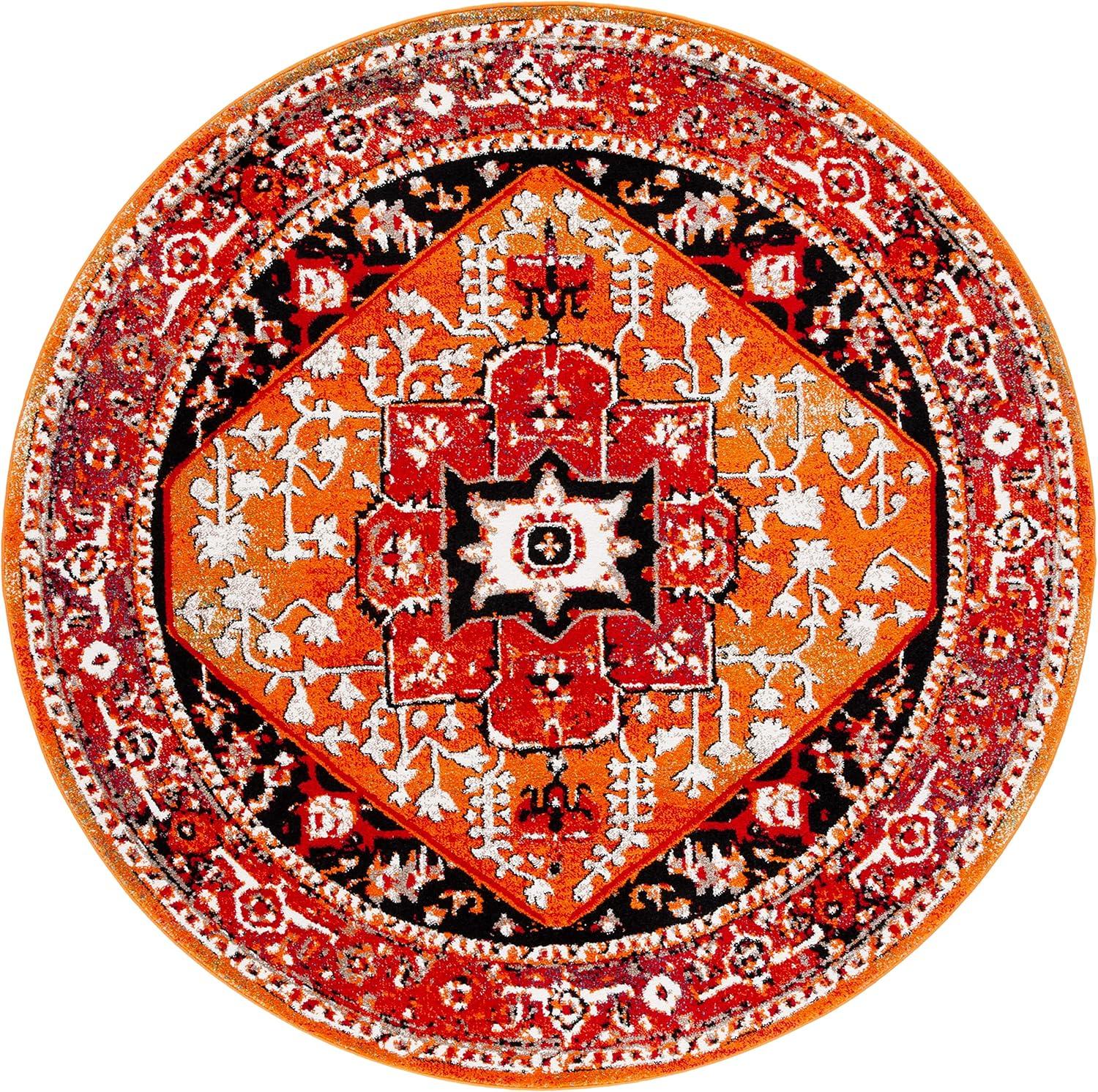 image:imageSAFAVIEH Area Rug 8x10 Vintage Hamadan Collection Large Red amp Orange Traditional Oriental Medallion Design NonShedding amp Easy Cleaning Ideal for Living Room Bedroom Dining Space VTH259PRedOrange