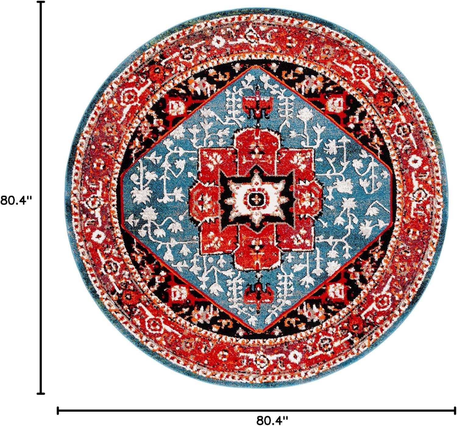image:imageSAFAVIEH Area Rug 8x10 Vintage Hamadan Collection Large Red amp Orange Traditional Oriental Medallion Design NonShedding amp Easy Cleaning Ideal for Living Room Bedroom Dining Space VTH259PRedBlue
