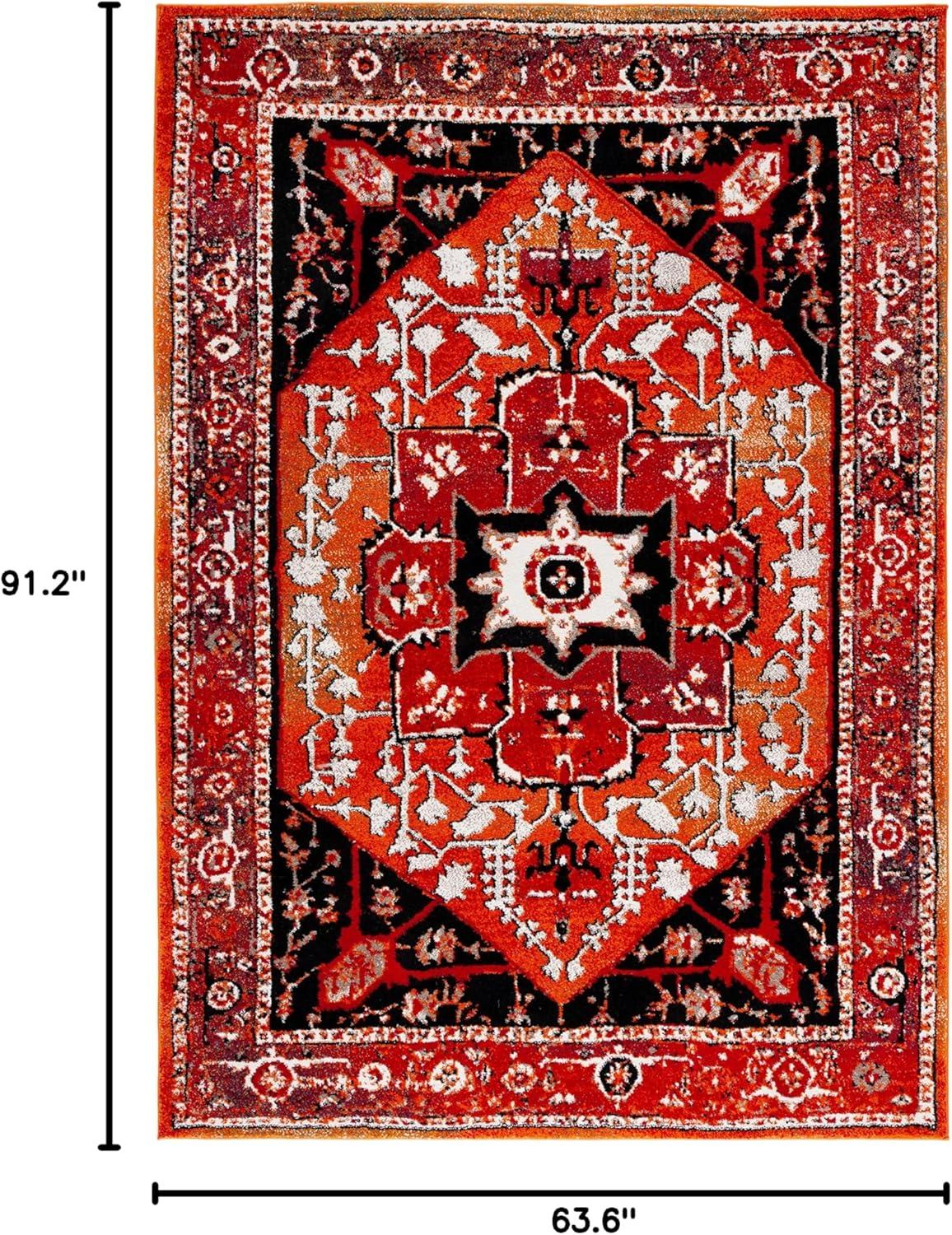 image:imageSAFAVIEH Area Rug 8x10 Vintage Hamadan Collection Large Red amp Orange Traditional Oriental Medallion Design NonShedding amp Easy Cleaning Ideal for Living Room Bedroom Dining Space VTH259PRedOrange