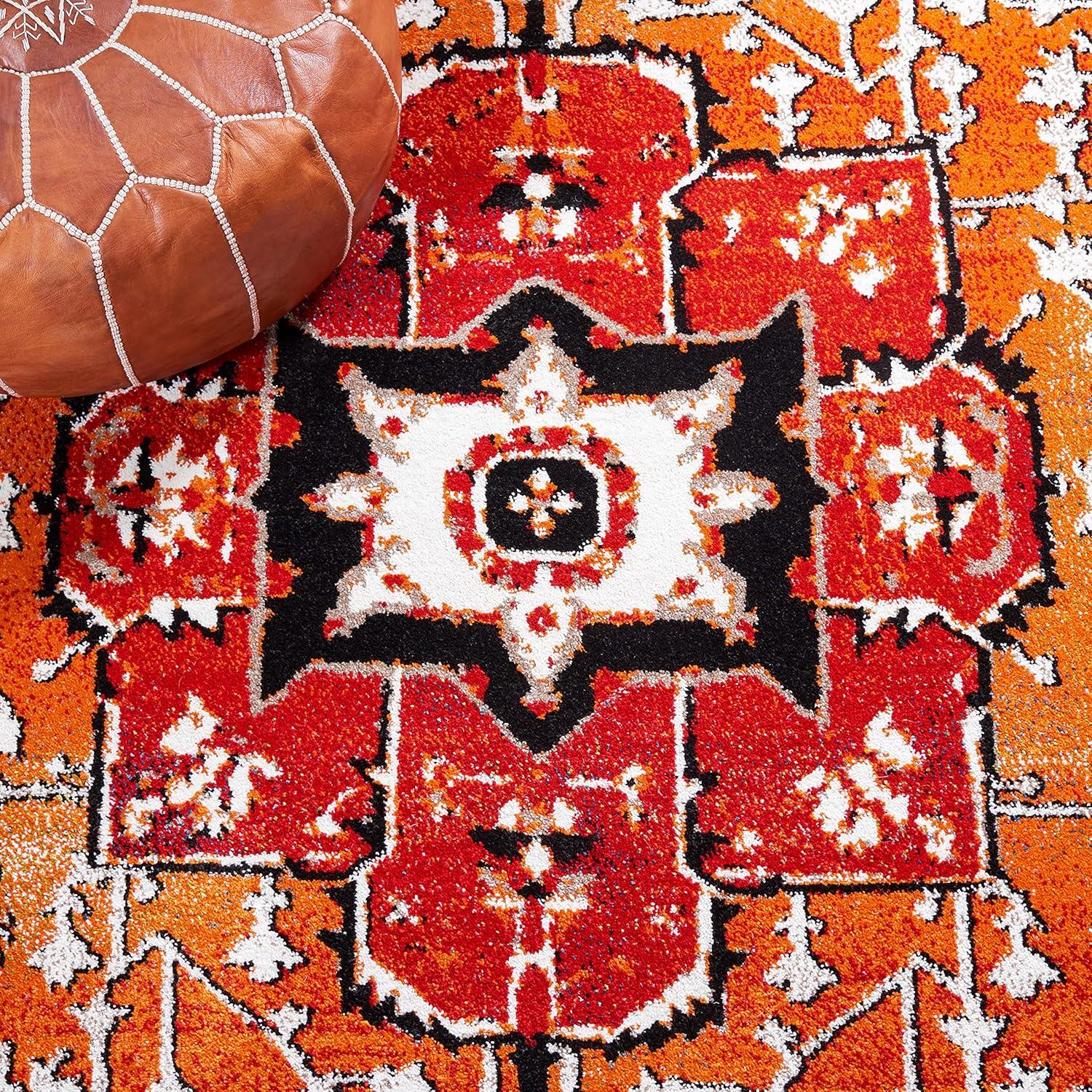 image:imageSAFAVIEH Area Rug 8x10 Vintage Hamadan Collection Large Red amp Orange Traditional Oriental Medallion Design NonShedding amp Easy Cleaning Ideal for Living Room Bedroom Dining Space VTH259PRedOrange