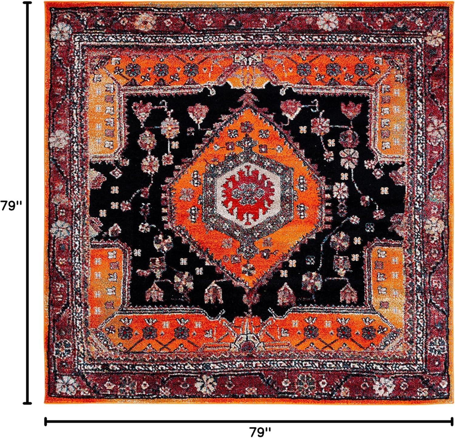 image:imageSAFAVIEH Area Rug 8x10 Vintage Hamadan Collection Large Turquoise amp Black Traditional Oriental Design NonShedding amp Easy Cleaning Ideal for Living Room Bedroom Dining Space VTH204KOrangeBlack