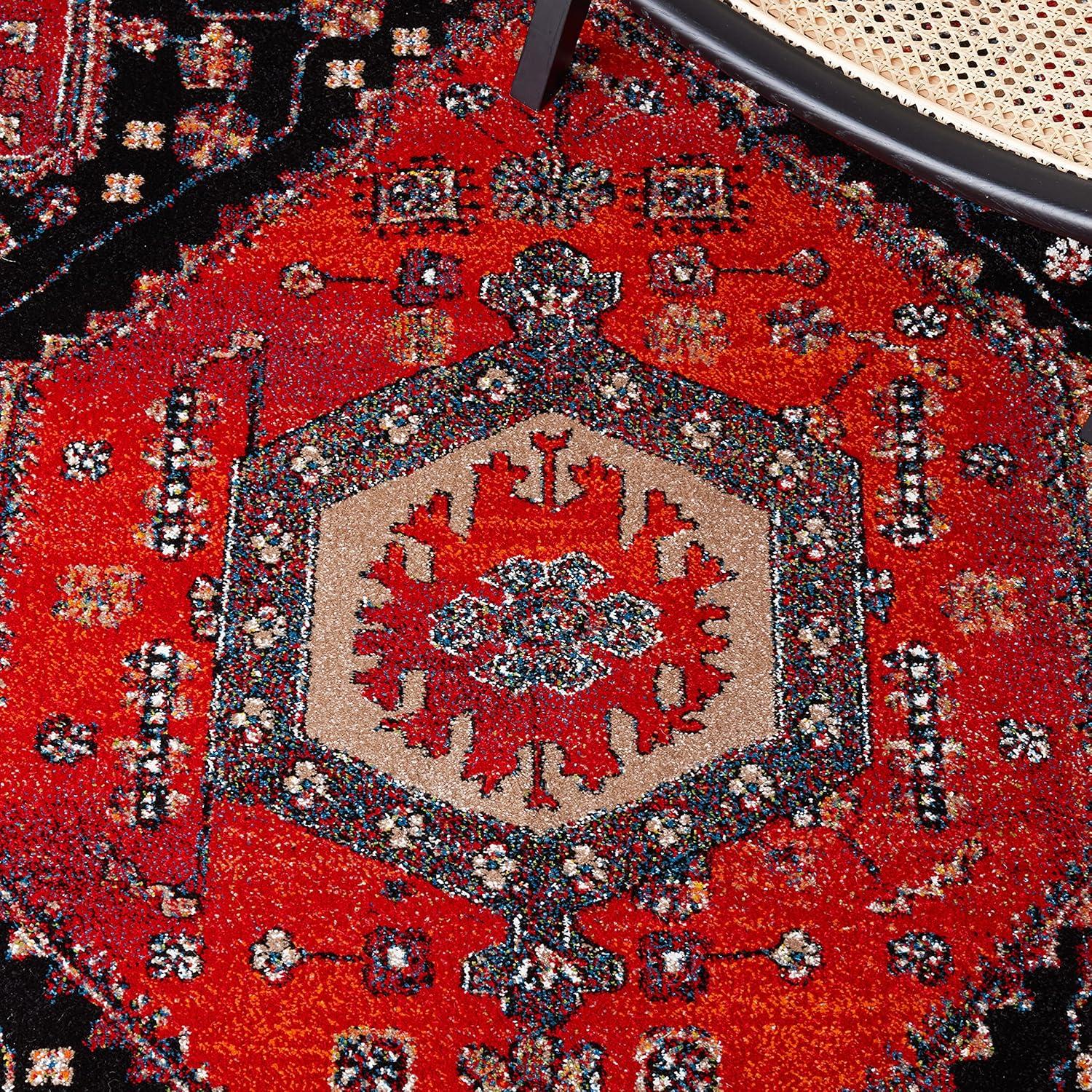image:imageSAFAVIEH Area Rug 8x10 Vintage Hamadan Collection Large Turquoise amp Black Traditional Oriental Design NonShedding amp Easy Cleaning Ideal for Living Room Bedroom Dining Space VTH204KRed Black
