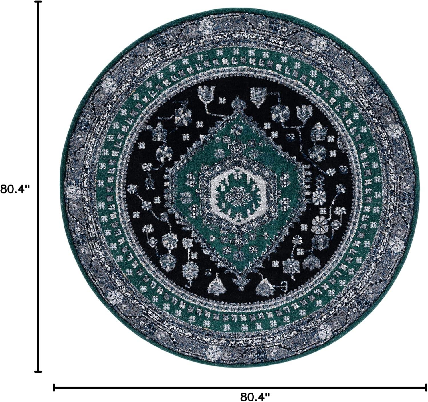 image:imageSAFAVIEH Area Rug 8x10 Vintage Hamadan Collection Large Turquoise amp Black Traditional Oriental Design NonShedding amp Easy Cleaning Ideal for Living Room Bedroom Dining Space VTH204KGreenBlack