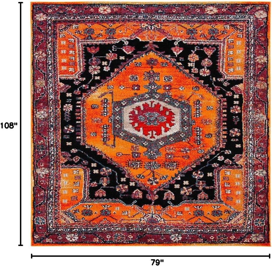 image:imageSAFAVIEH Area Rug 8x10 Vintage Hamadan Collection Large Turquoise amp Black Traditional Oriental Design NonShedding amp Easy Cleaning Ideal for Living Room Bedroom Dining Space VTH204KOrangeBlack