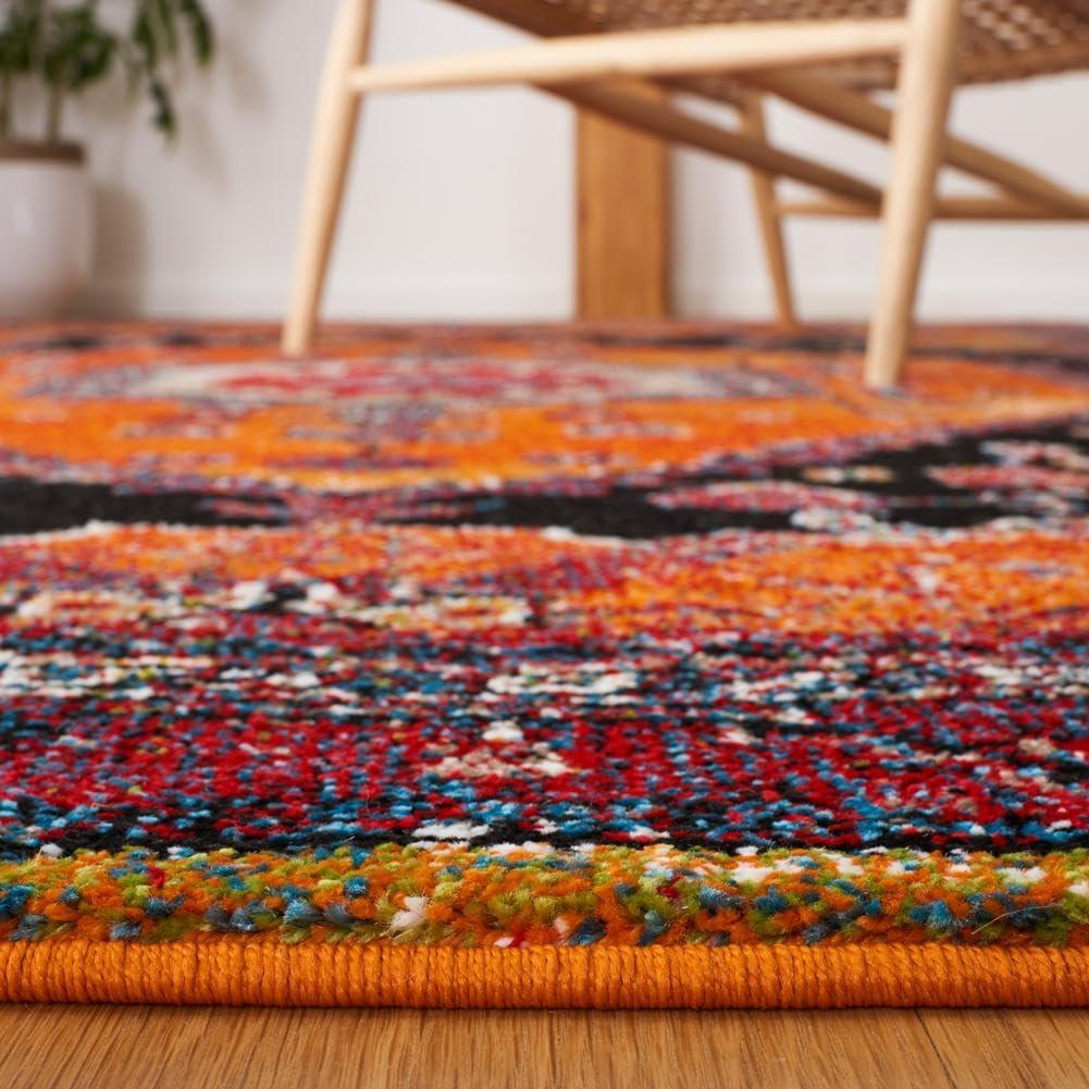 image:imageSAFAVIEH Area Rug 8x10 Vintage Hamadan Collection Large Turquoise amp Black Traditional Oriental Design NonShedding amp Easy Cleaning Ideal for Living Room Bedroom Dining Space VTH204KOrangeBlack
