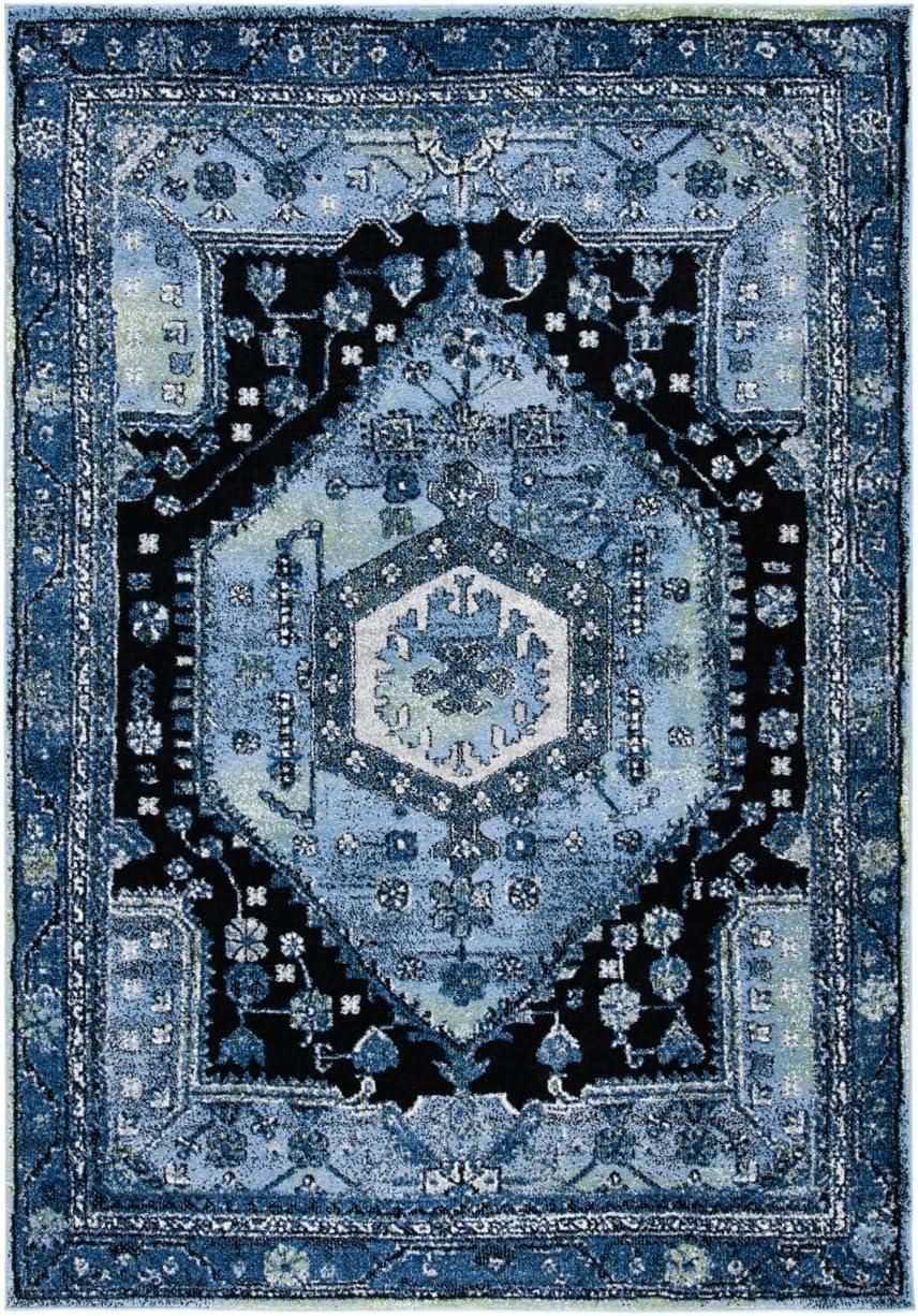 image:imageSAFAVIEH Area Rug 8x10 Vintage Hamadan Collection Large Turquoise amp Black Traditional Oriental Design NonShedding amp Easy Cleaning Ideal for Living Room Bedroom Dining Space VTH204KLight BlueBlack