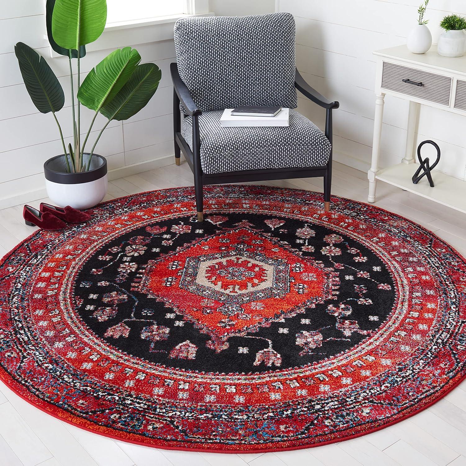 image:imageSAFAVIEH Area Rug 8x10 Vintage Hamadan Collection Large Turquoise amp Black Traditional Oriental Design NonShedding amp Easy Cleaning Ideal for Living Room Bedroom Dining Space VTH204KRed Black