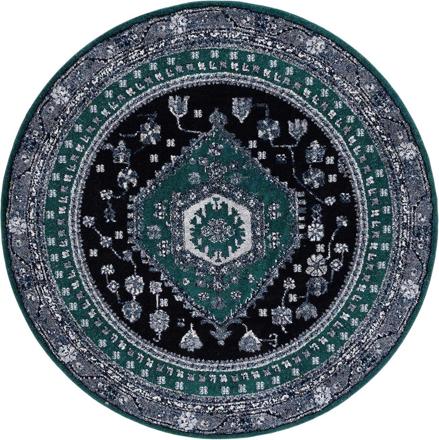 image:imageSAFAVIEH Area Rug 8x10 Vintage Hamadan Collection Large Turquoise amp Black Traditional Oriental Design NonShedding amp Easy Cleaning Ideal for Living Room Bedroom Dining Space VTH204KGreenBlack