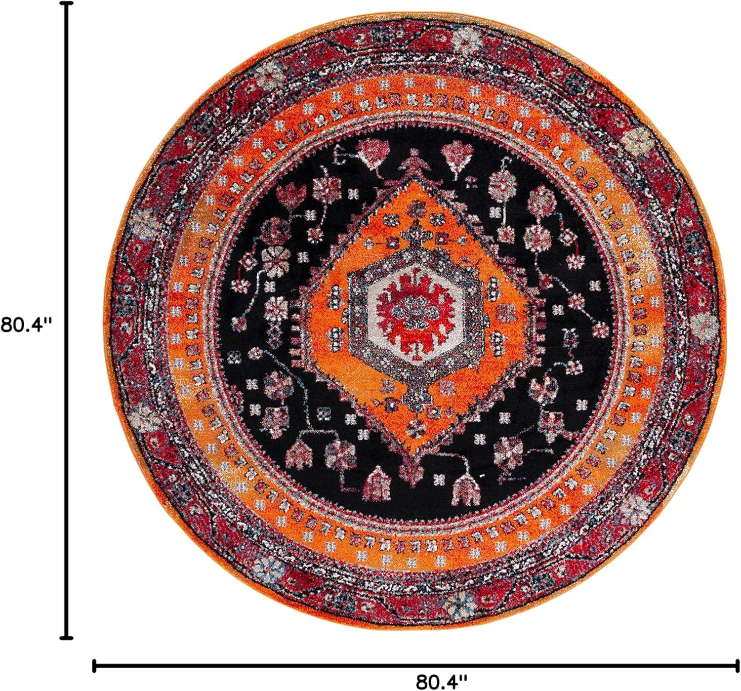 image:imageSAFAVIEH Area Rug 8x10 Vintage Hamadan Collection Large Turquoise amp Black Traditional Oriental Design NonShedding amp Easy Cleaning Ideal for Living Room Bedroom Dining Space VTH204KOrangeBlack