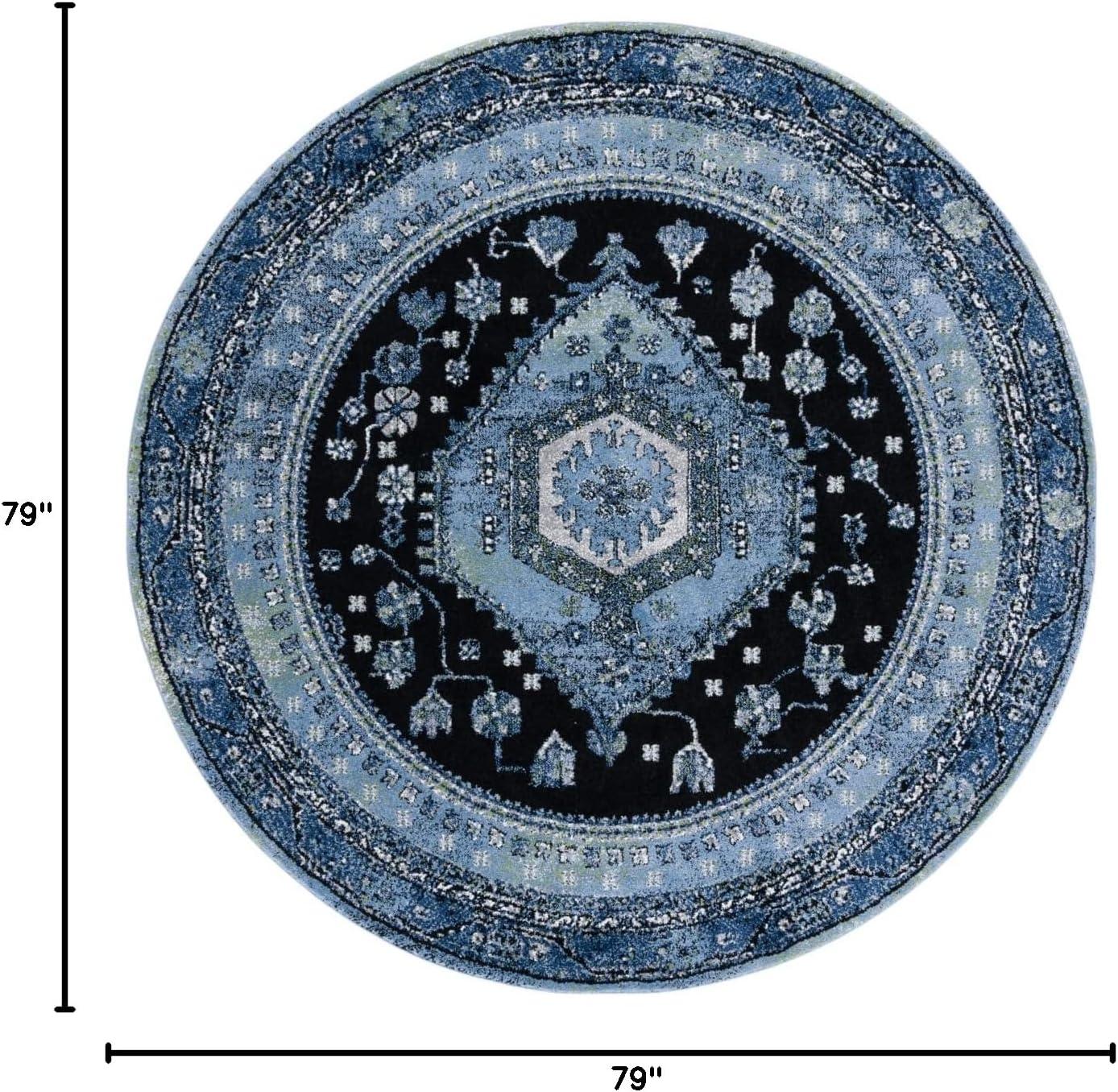 image:imageSAFAVIEH Area Rug 8x10 Vintage Hamadan Collection Large Turquoise amp Black Traditional Oriental Design NonShedding amp Easy Cleaning Ideal for Living Room Bedroom Dining Space VTH204KLight BlueBlack