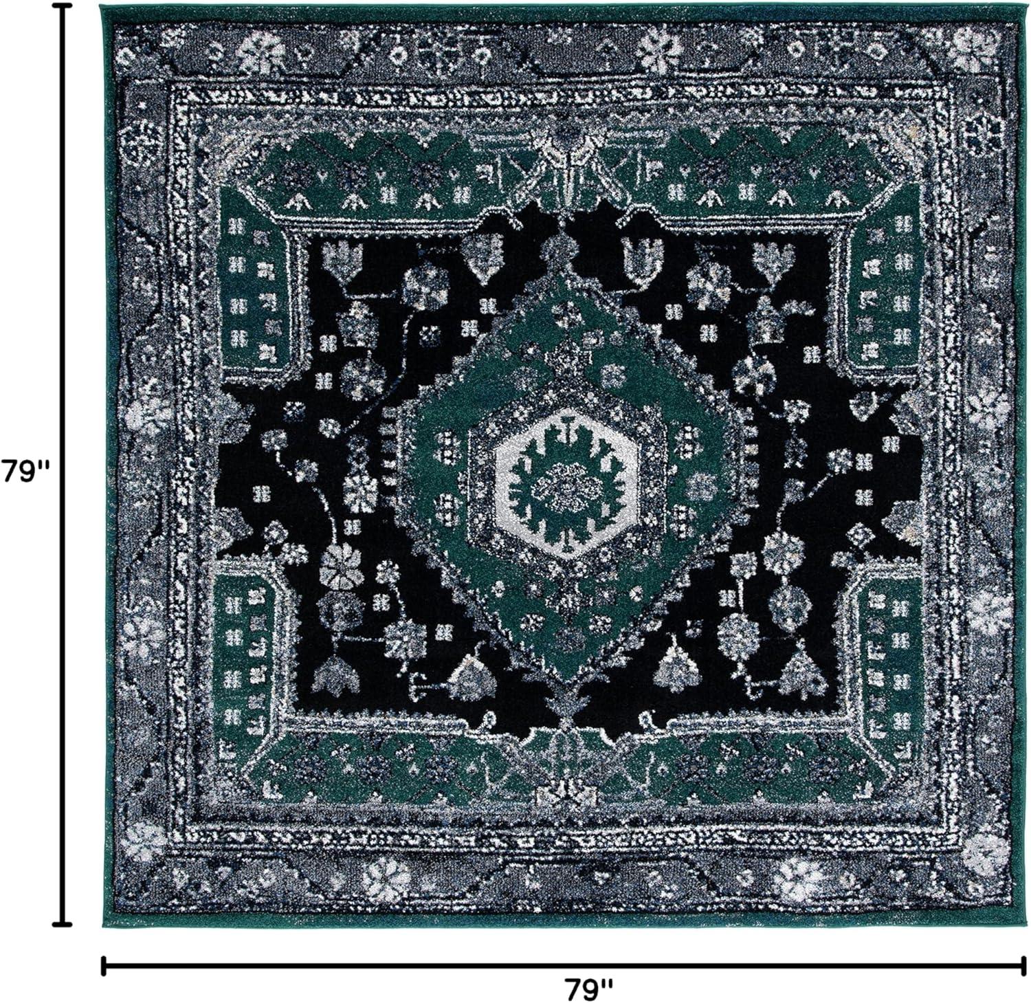 image:imageSAFAVIEH Area Rug 8x10 Vintage Hamadan Collection Large Turquoise amp Black Traditional Oriental Design NonShedding amp Easy Cleaning Ideal for Living Room Bedroom Dining Space VTH204KGreenBlack