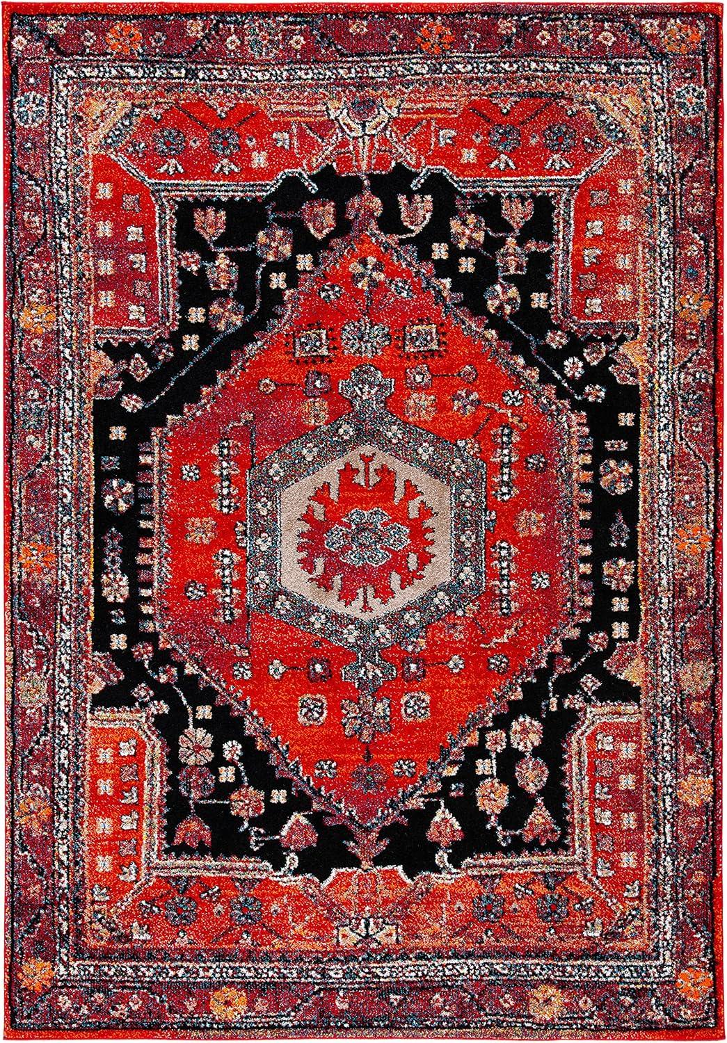 image:imageSAFAVIEH Area Rug 8x10 Vintage Hamadan Collection Large Turquoise amp Black Traditional Oriental Design NonShedding amp Easy Cleaning Ideal for Living Room Bedroom Dining Space VTH204KRed Black