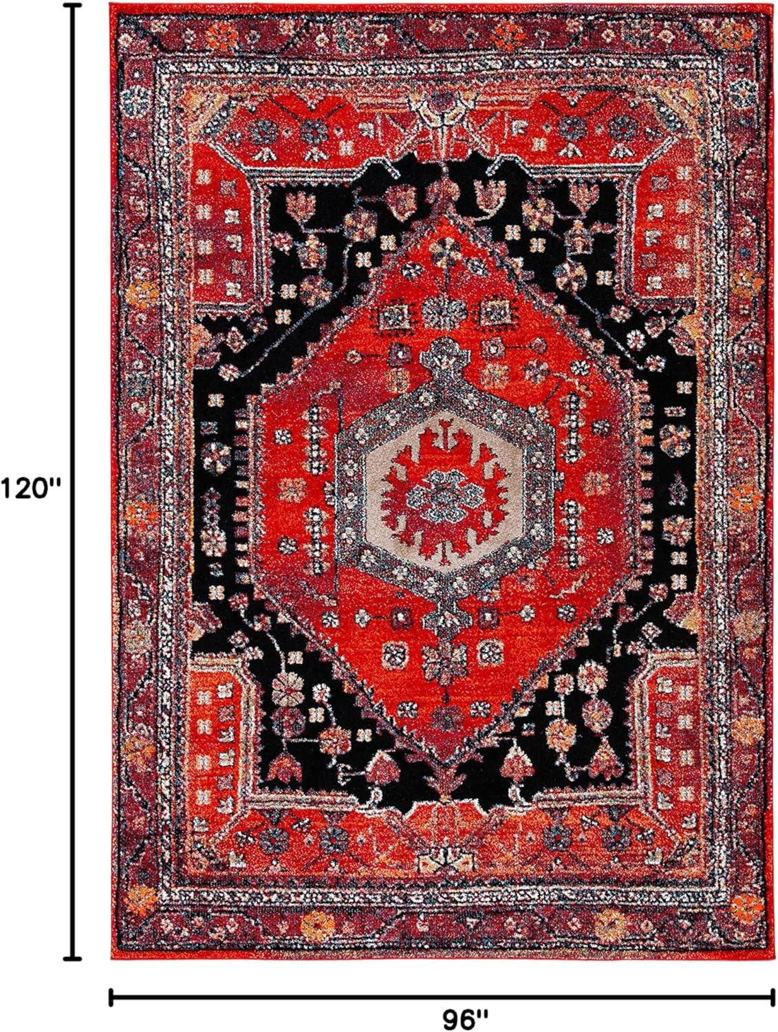 image:imageSAFAVIEH Area Rug 8x10 Vintage Hamadan Collection Large Turquoise amp Black Traditional Oriental Design NonShedding amp Easy Cleaning Ideal for Living Room Bedroom Dining Space VTH204KRed Black