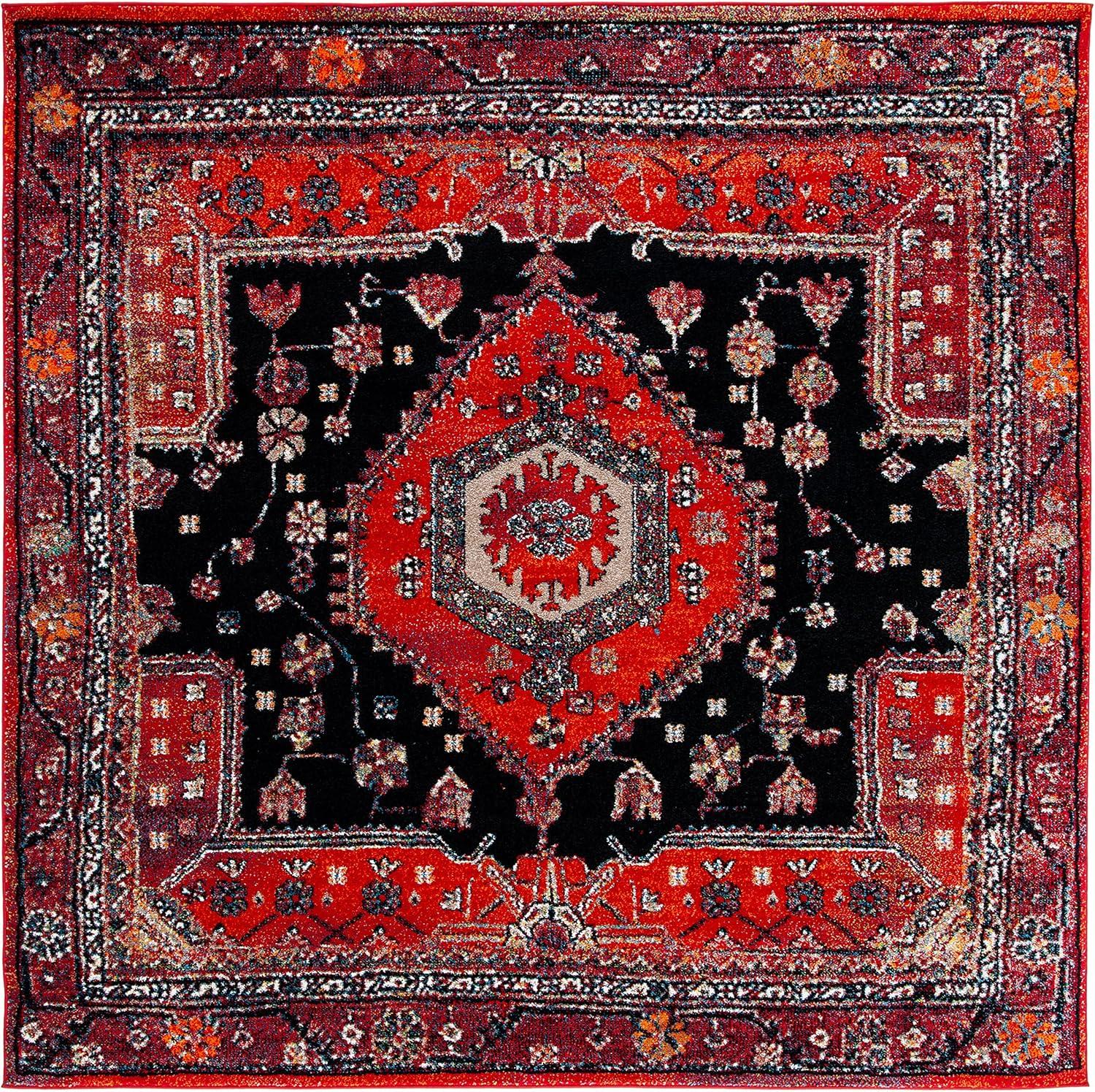 image:imageSAFAVIEH Area Rug 8x10 Vintage Hamadan Collection Large Turquoise amp Black Traditional Oriental Design NonShedding amp Easy Cleaning Ideal for Living Room Bedroom Dining Space VTH204KRed Black
