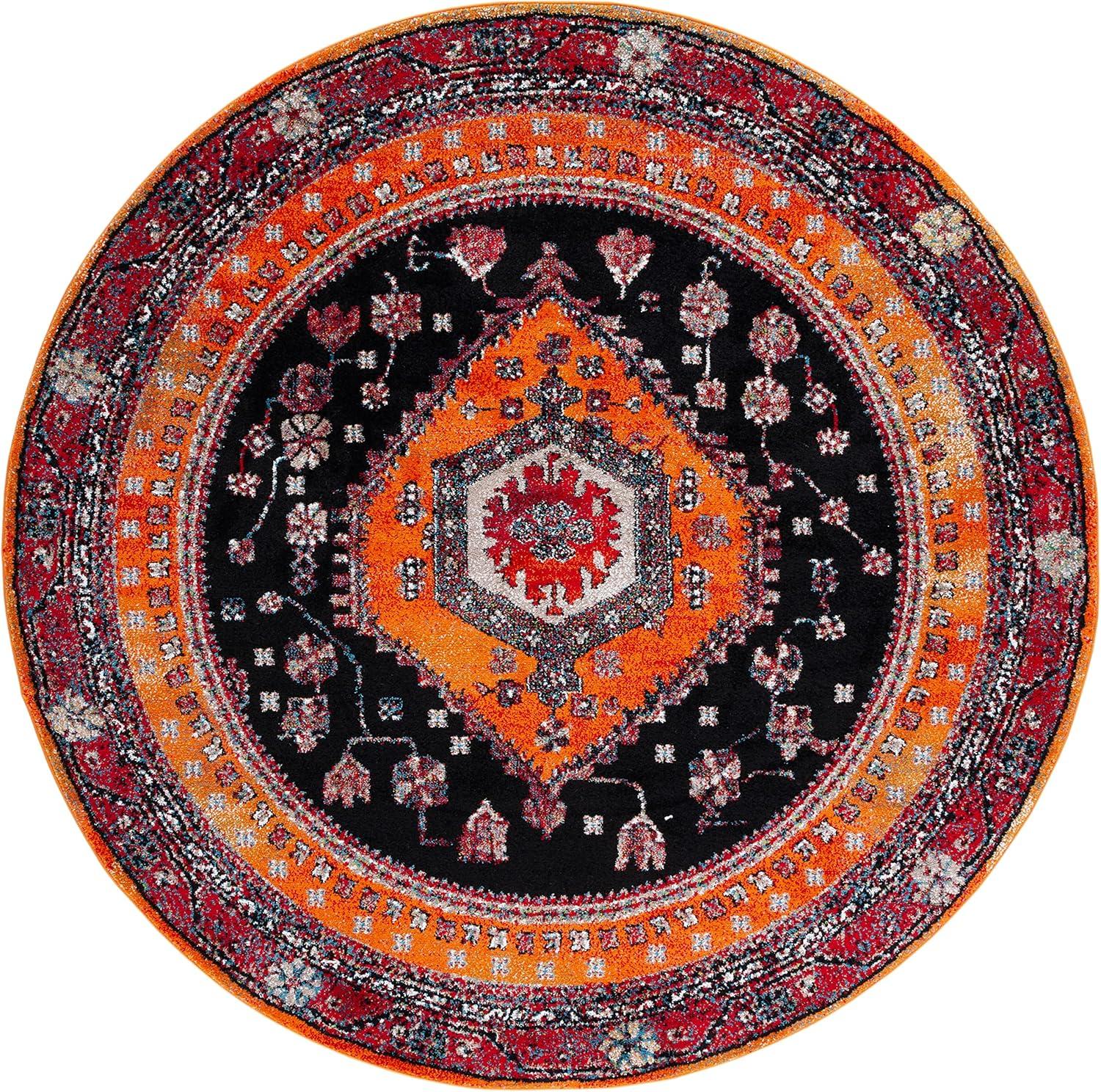 image:imageSAFAVIEH Area Rug 8x10 Vintage Hamadan Collection Large Turquoise amp Black Traditional Oriental Design NonShedding amp Easy Cleaning Ideal for Living Room Bedroom Dining Space VTH204KOrangeBlack