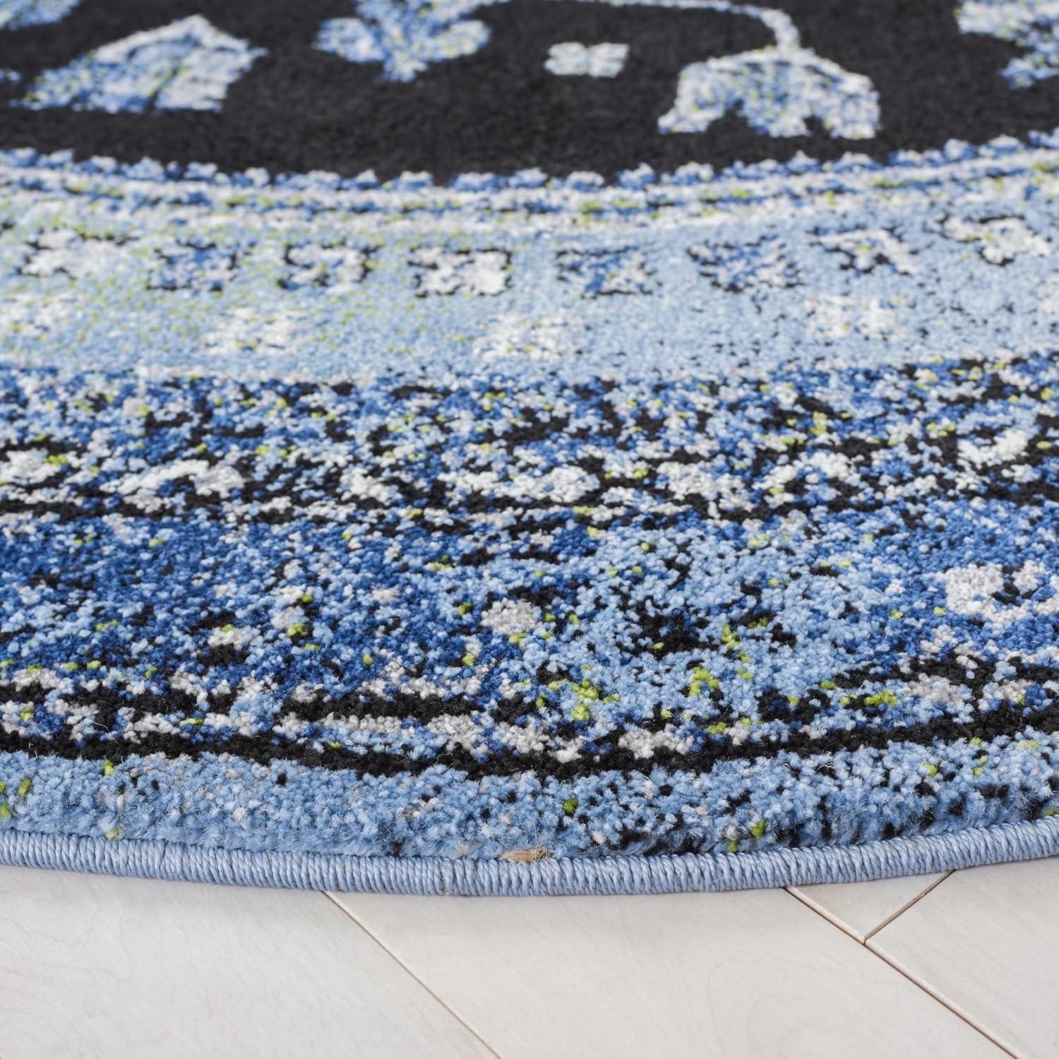 image:imageSAFAVIEH Area Rug 8x10 Vintage Hamadan Collection Large Turquoise amp Black Traditional Oriental Design NonShedding amp Easy Cleaning Ideal for Living Room Bedroom Dining Space VTH204KLight BlueBlack