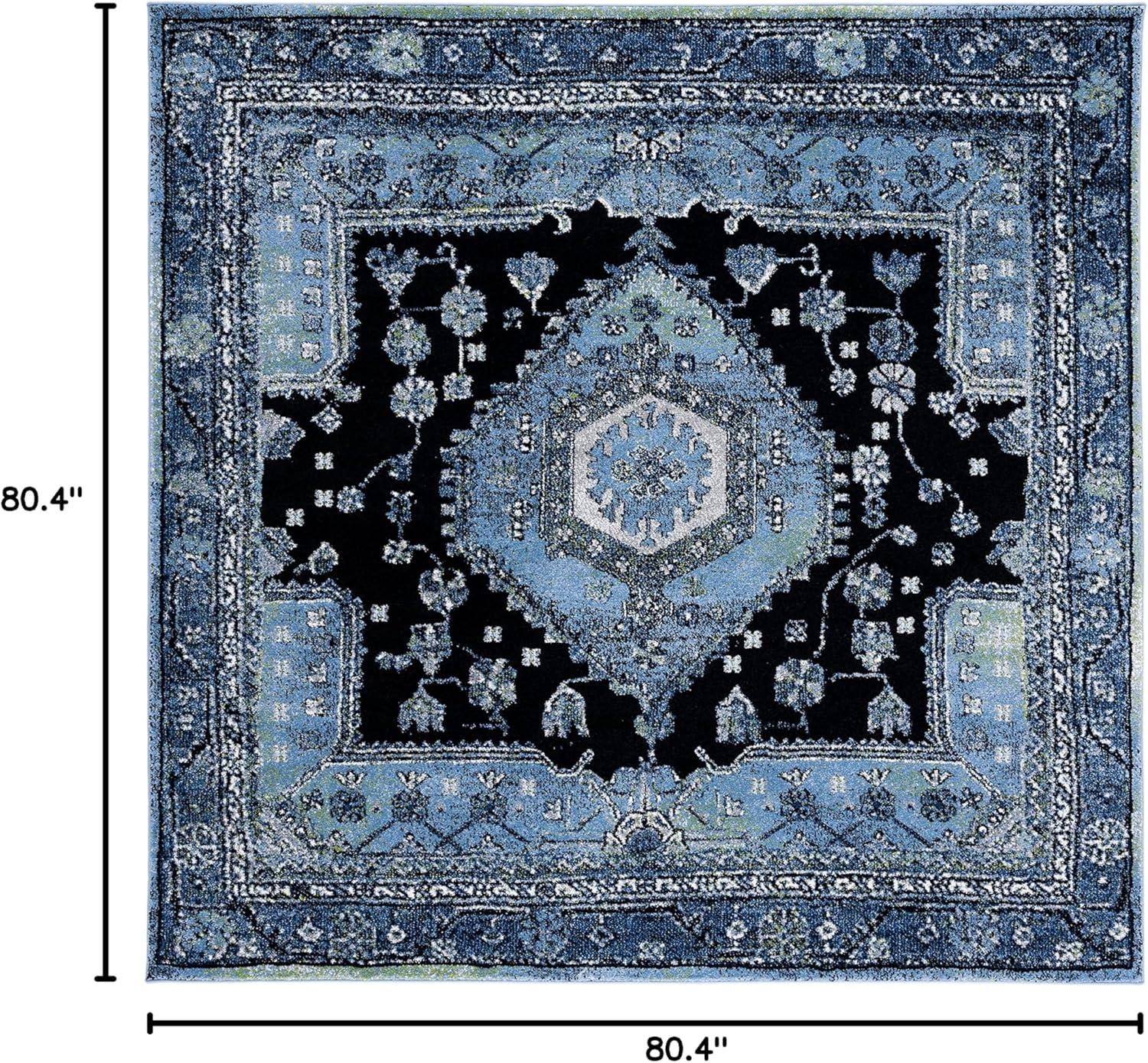 image:imageSAFAVIEH Area Rug 8x10 Vintage Hamadan Collection Large Turquoise amp Black Traditional Oriental Design NonShedding amp Easy Cleaning Ideal for Living Room Bedroom Dining Space VTH204KLight BlueBlack